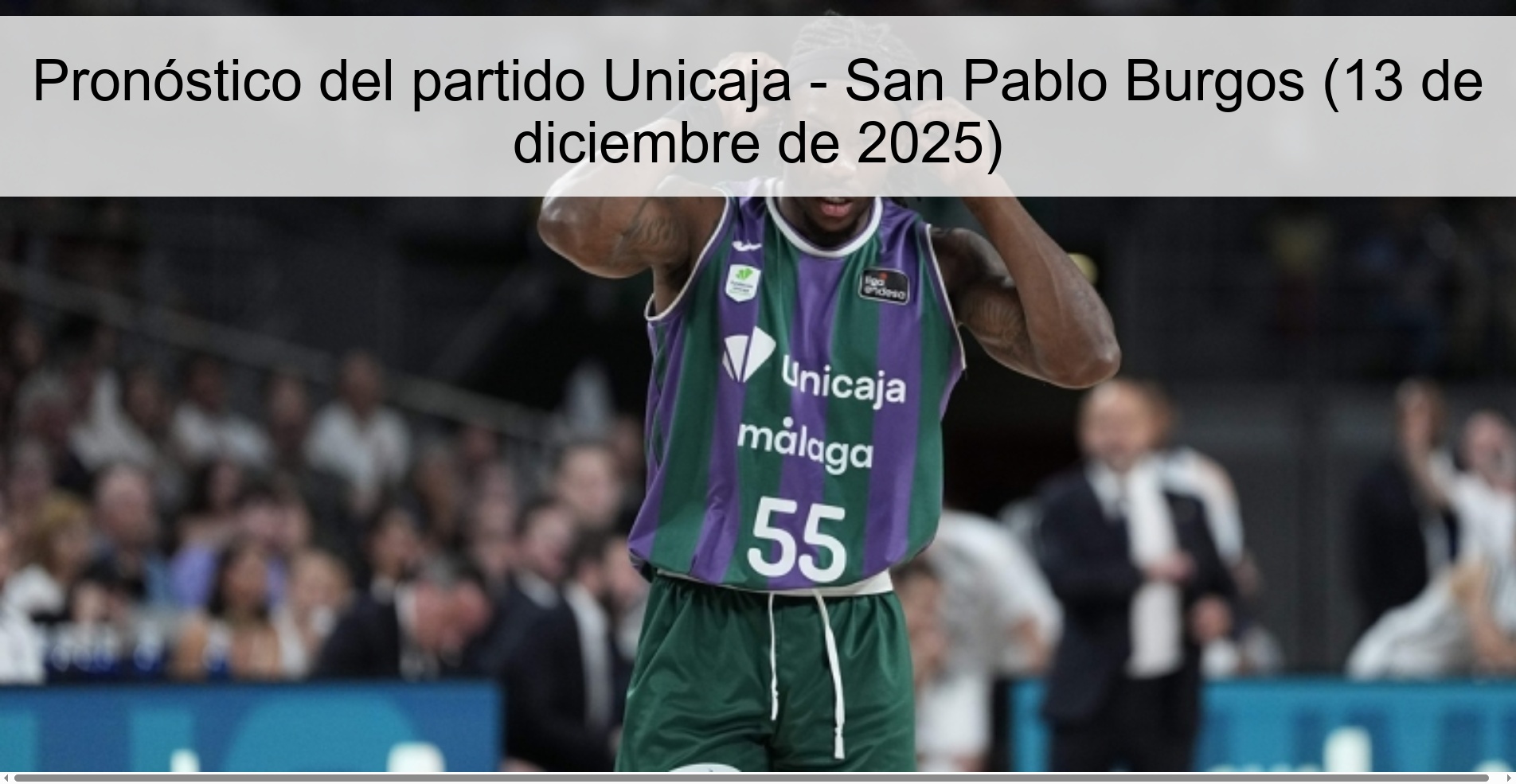 Pronóstico del partido Unicaja – San Pablo Burgos (13 de diciembre de 2025)