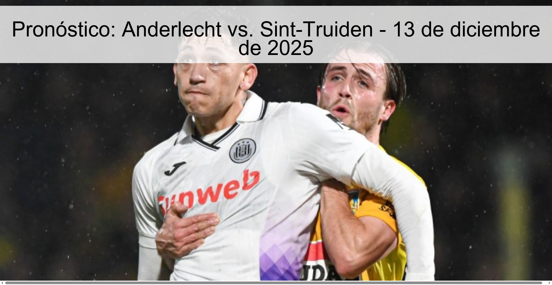 Pronóstico: Anderlecht vs. Sint-Truiden - 13 de diciembre de 2025