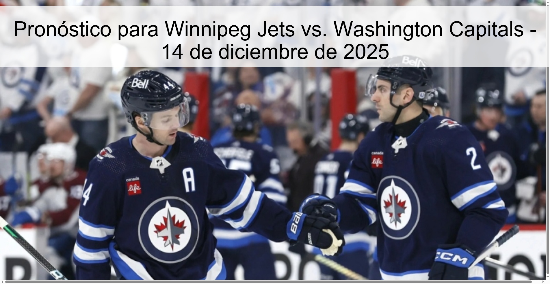 Pronóstico para Winnipeg Jets vs. Washington Capitals - 14 de diciembre de 2025