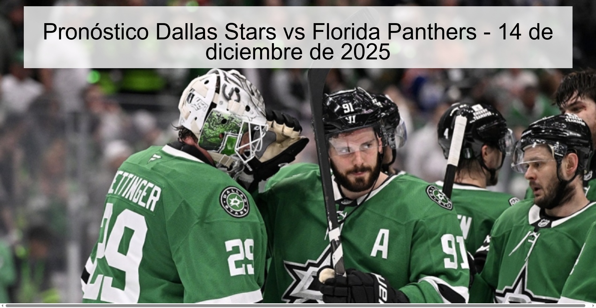 Pronóstico Dallas Stars vs Florida Panthers - 14 de diciembre de 2025