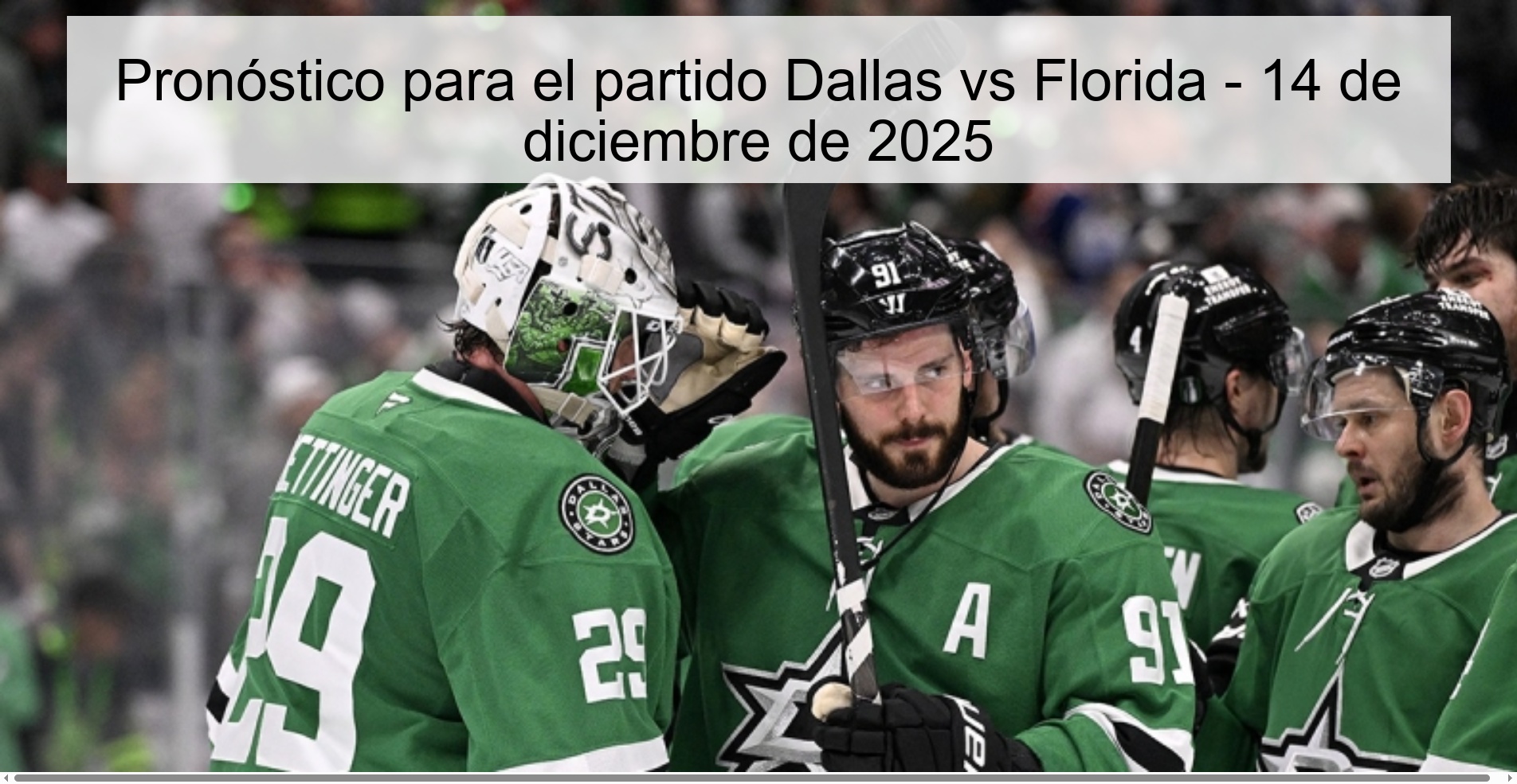 Pronóstico para el partido Dallas vs Florida - 14 de diciembre de 2025