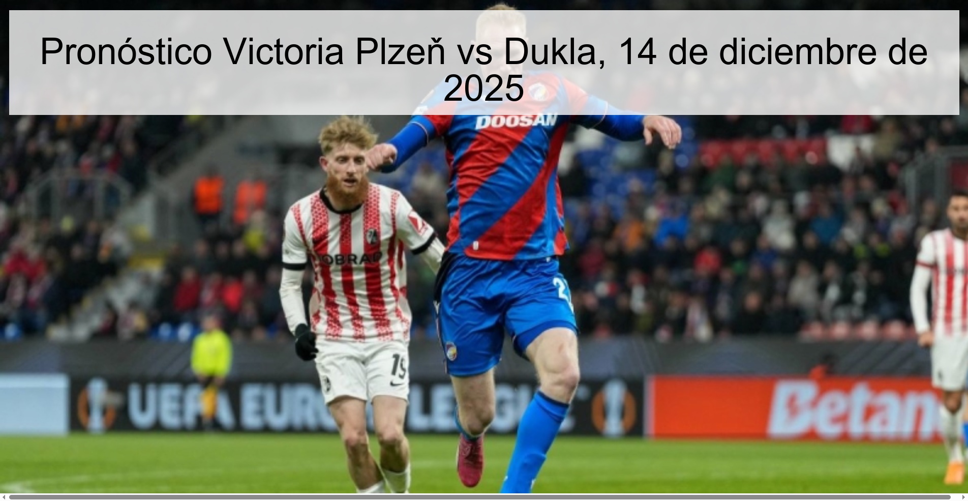 Pronóstico Victoria Plzeň vs Dukla, 14 de diciembre de 2025