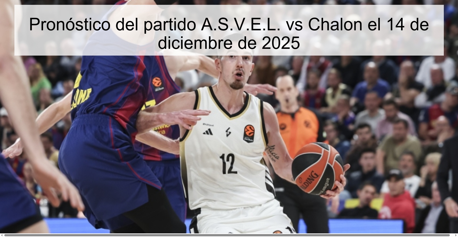 Pronóstico del partido A.S.V.E.L. vs Chalon el 14 de diciembre de 2025