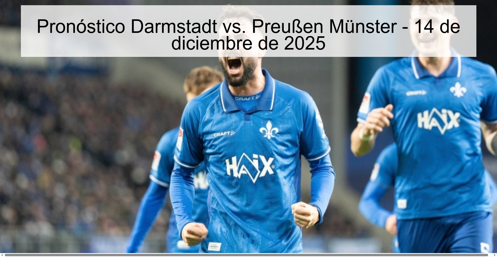 Pronóstico Darmstadt vs. Preußen Münster - 14 de diciembre de 2025