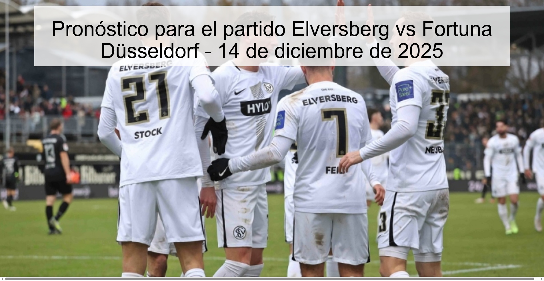 Pronóstico para el partido Elversberg vs Fortuna Düsseldorf - 14 de diciembre de 2025