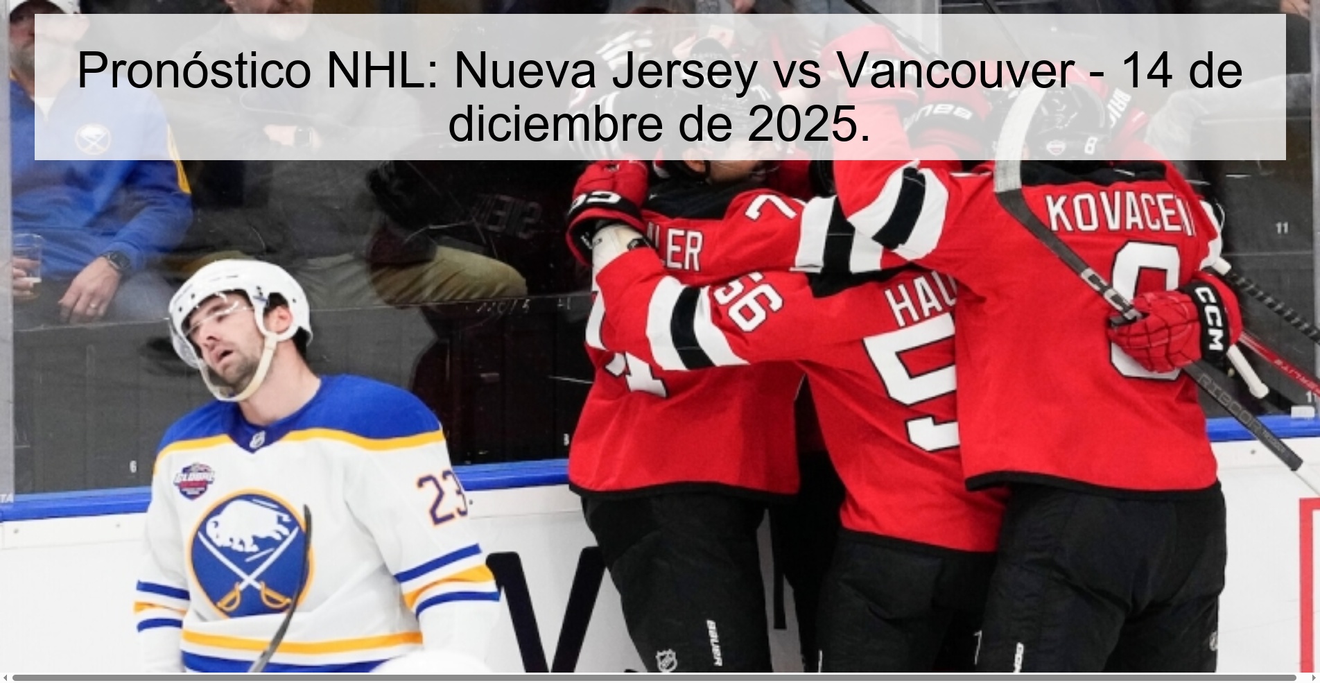 Pronóstico NHL: Nueva Jersey vs Vancouver - 14 de diciembre de 2025.