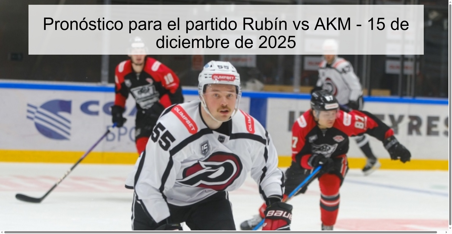 Pronóstico para el partido Rubín vs AKM - 15 de diciembre de 2025