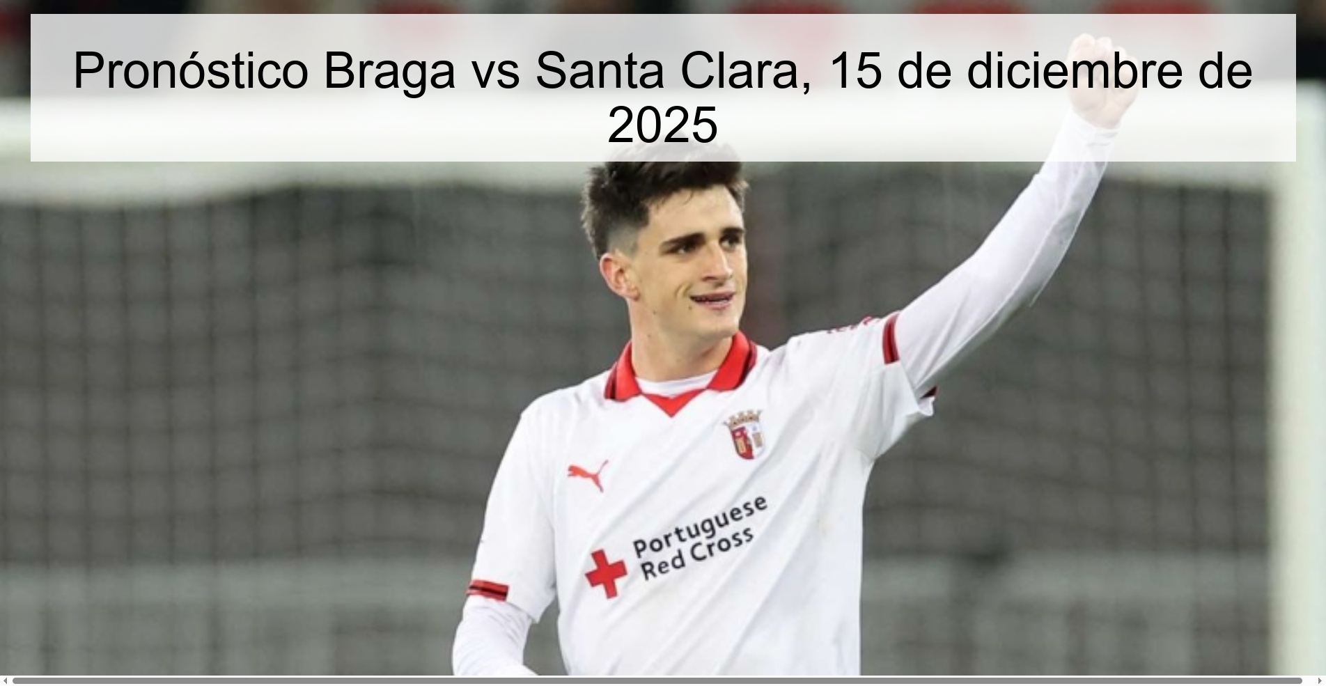 Pronóstico Braga vs Santa Clara, 15 de diciembre de 2025