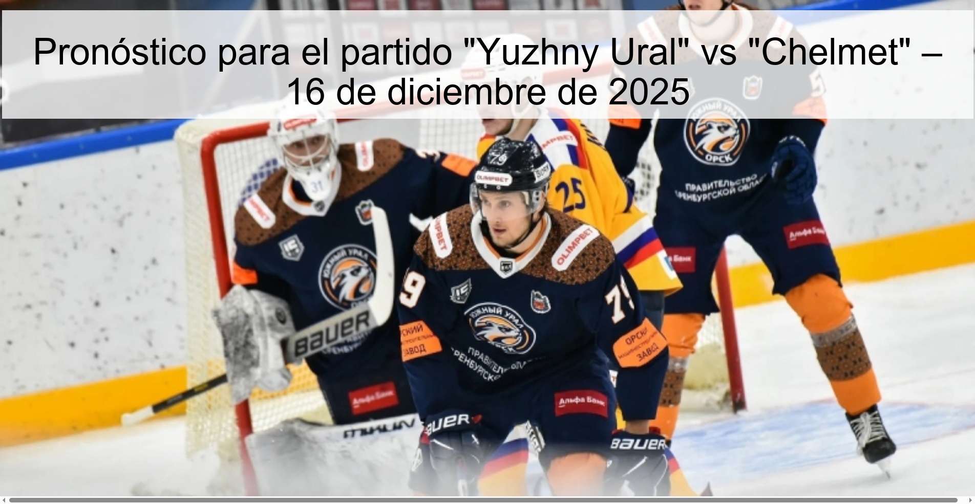 Pronóstico para el partido 