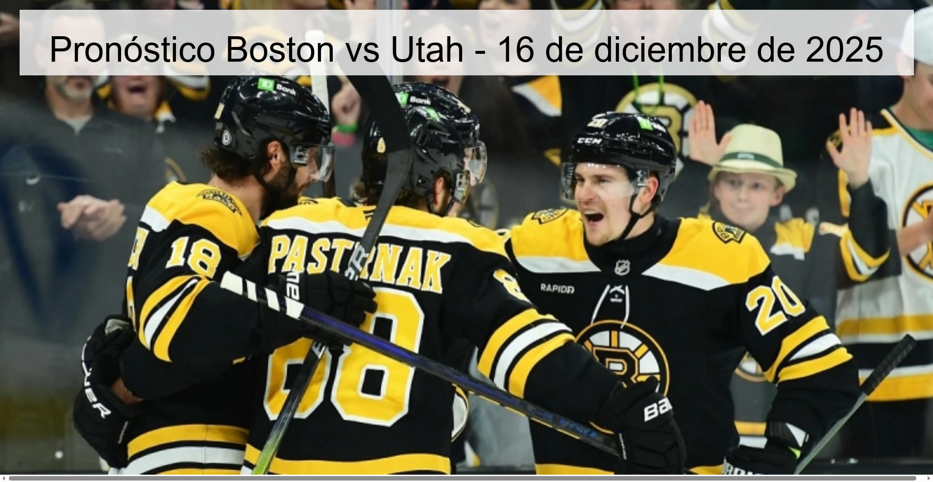 Pronóstico Boston vs Utah - 16 de diciembre de 2025