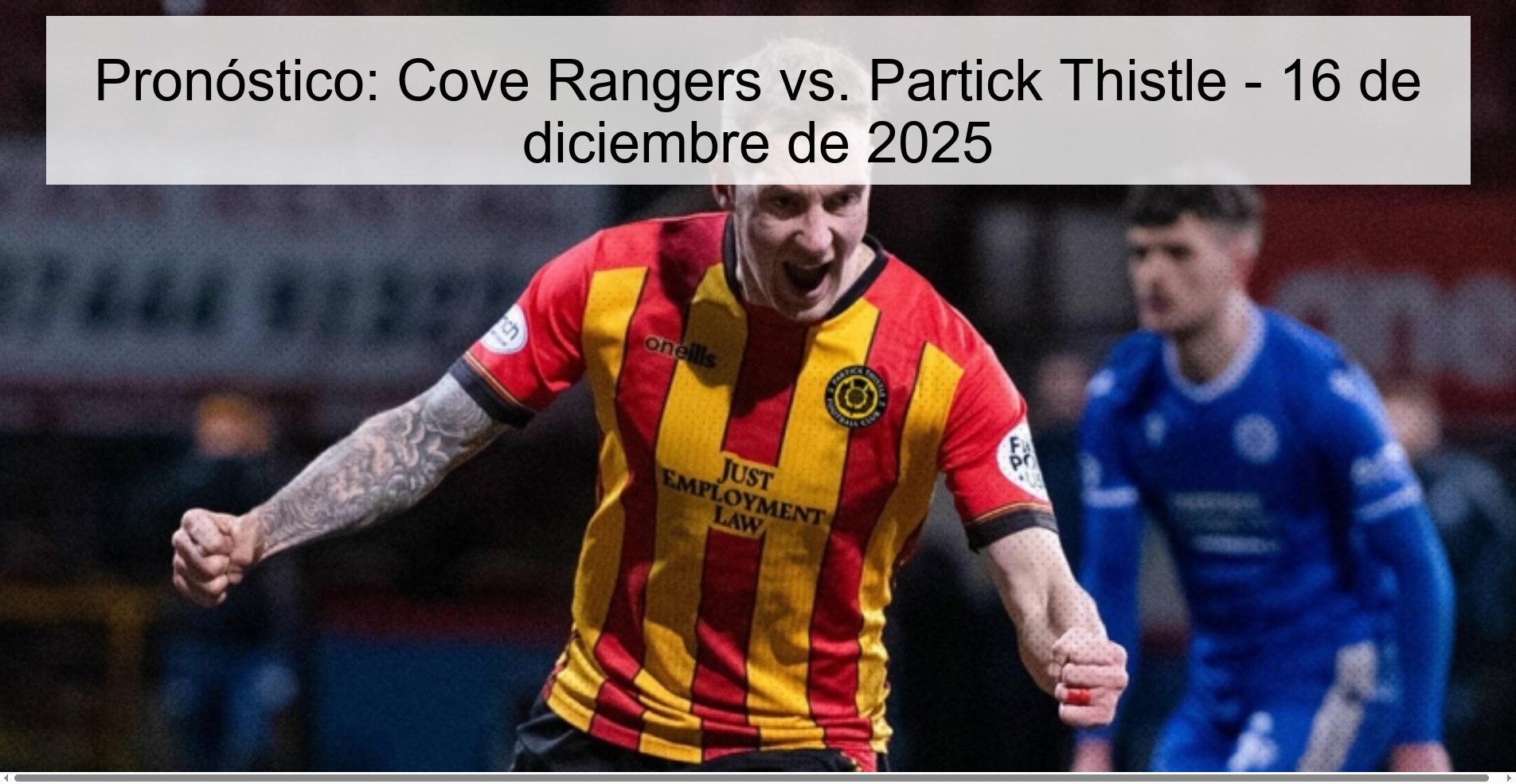 Pronóstico: Cove Rangers vs. Partick Thistle - 16 de diciembre de 2025