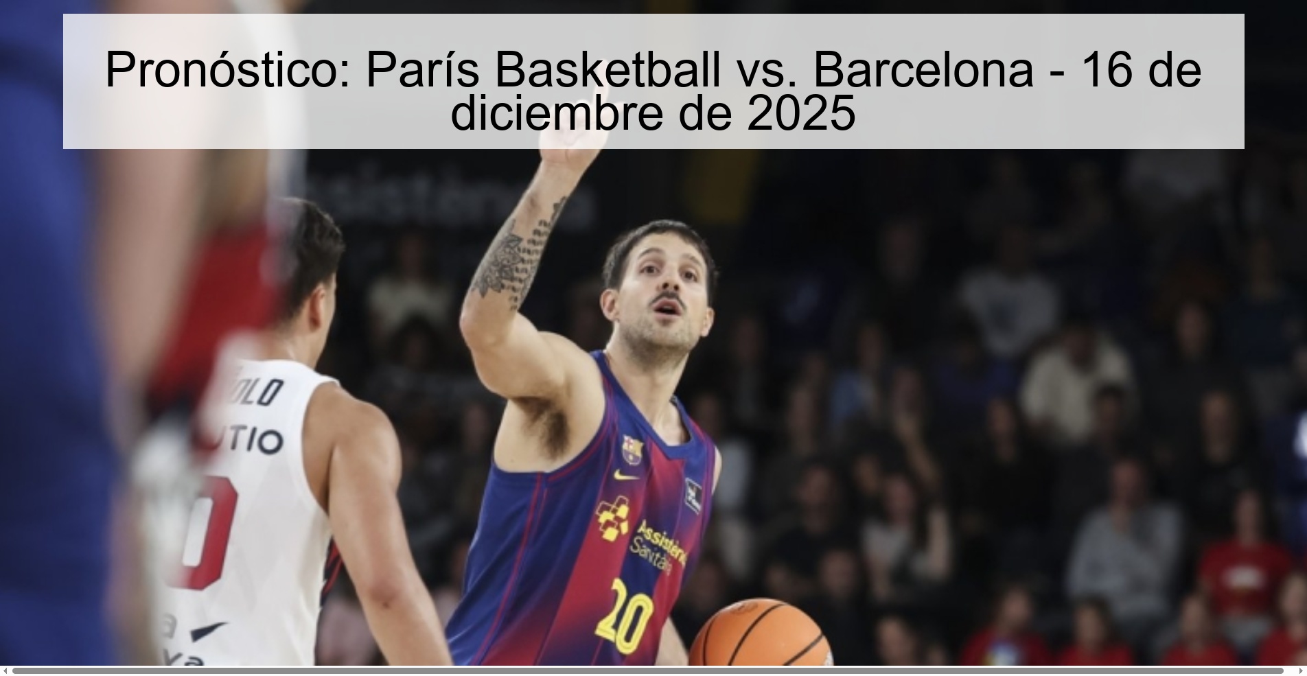 Pronóstico: París Basketball vs. Barcelona - 16 de diciembre de 2025