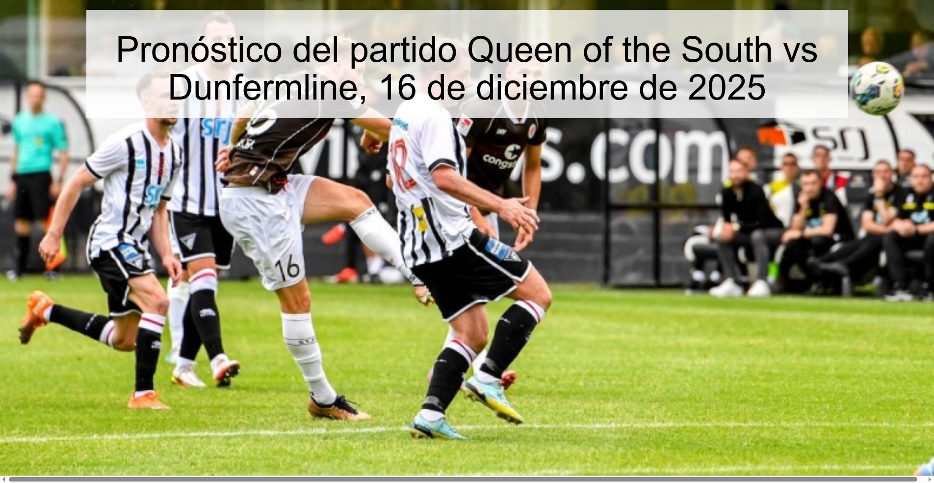 Pronóstico del partido Queen of the South vs Dunfermline, 16 de diciembre de 2025