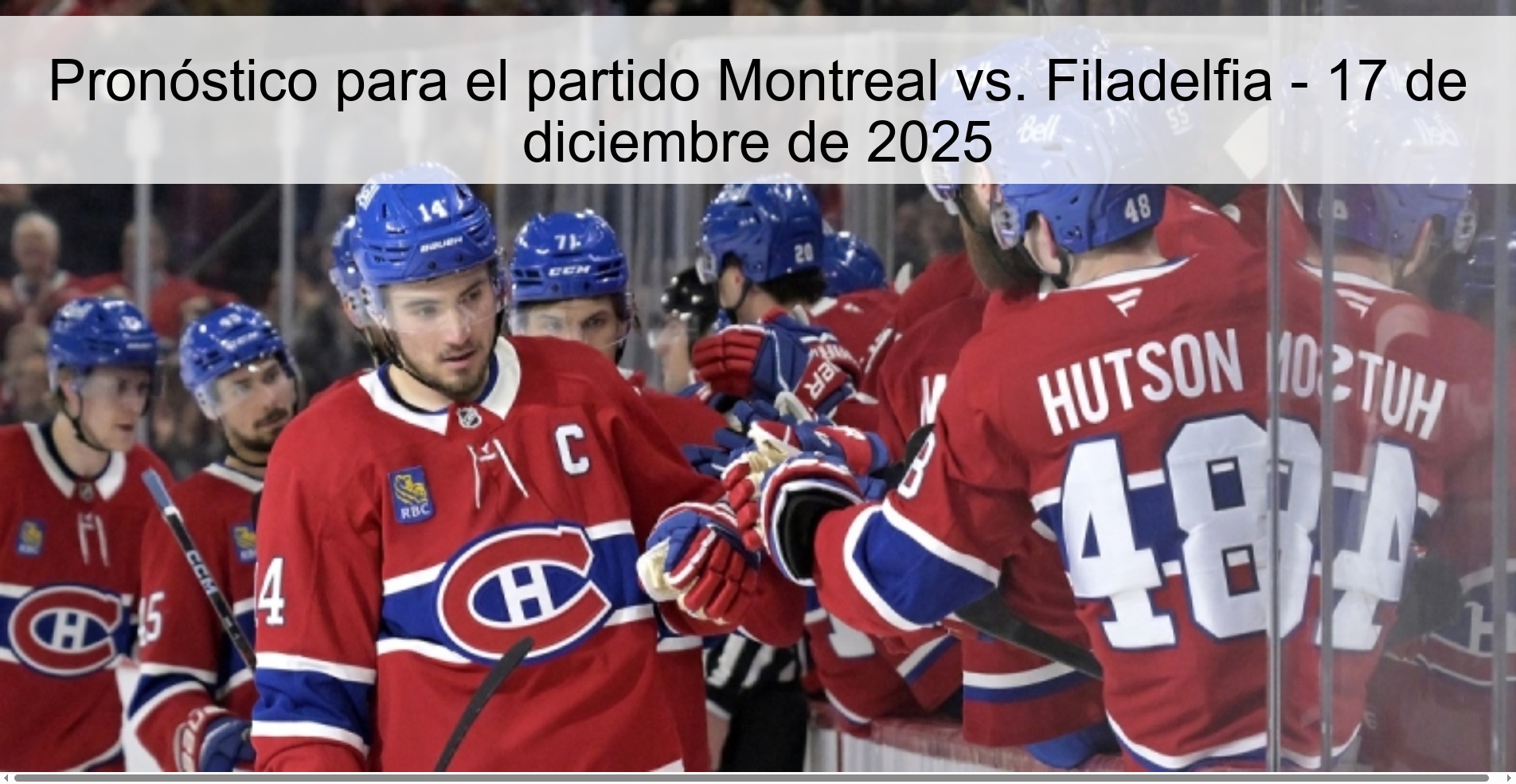 Pronóstico para el partido Montreal vs. Filadelfia - 17 de diciembre de 2025