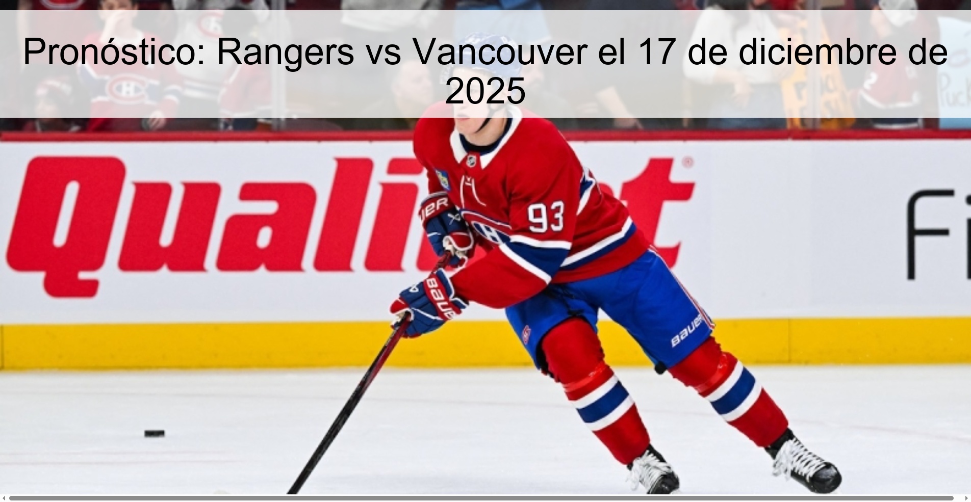 Pronóstico: Rangers vs Vancouver el 17 de diciembre de 2025