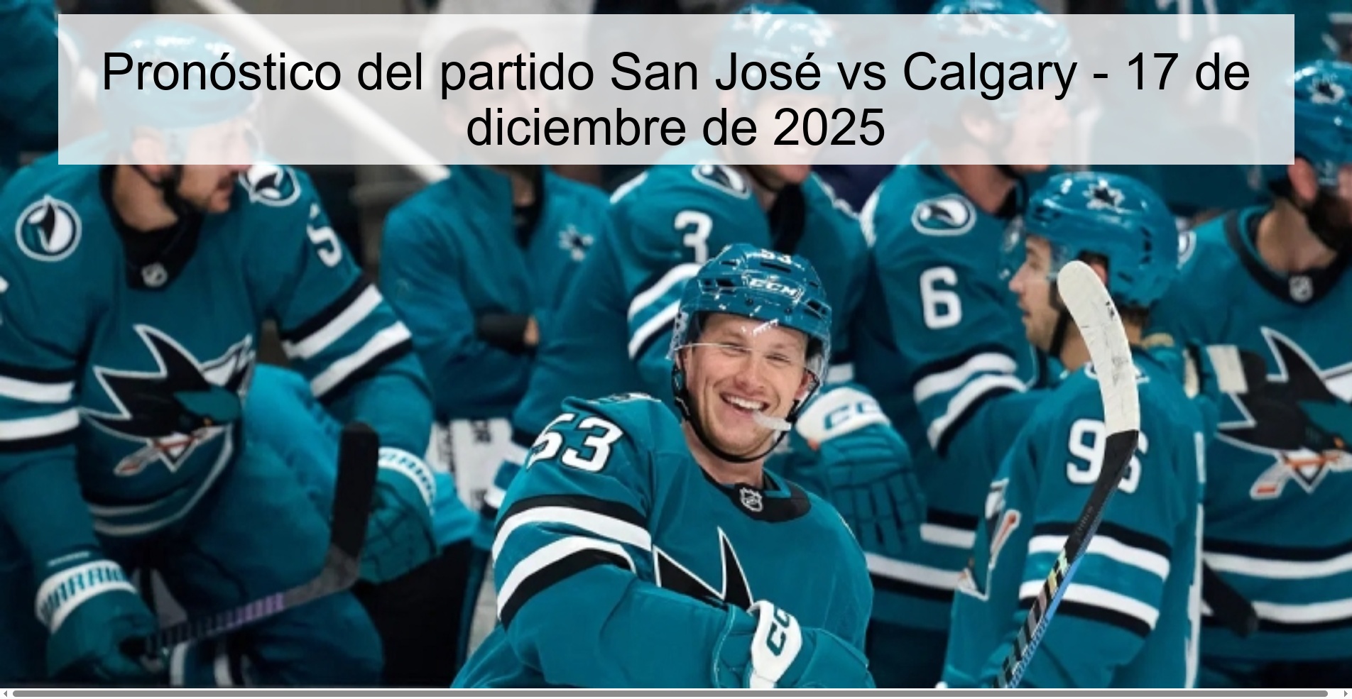 Pronóstico del partido San José vs Calgary - 17 de diciembre de 2025