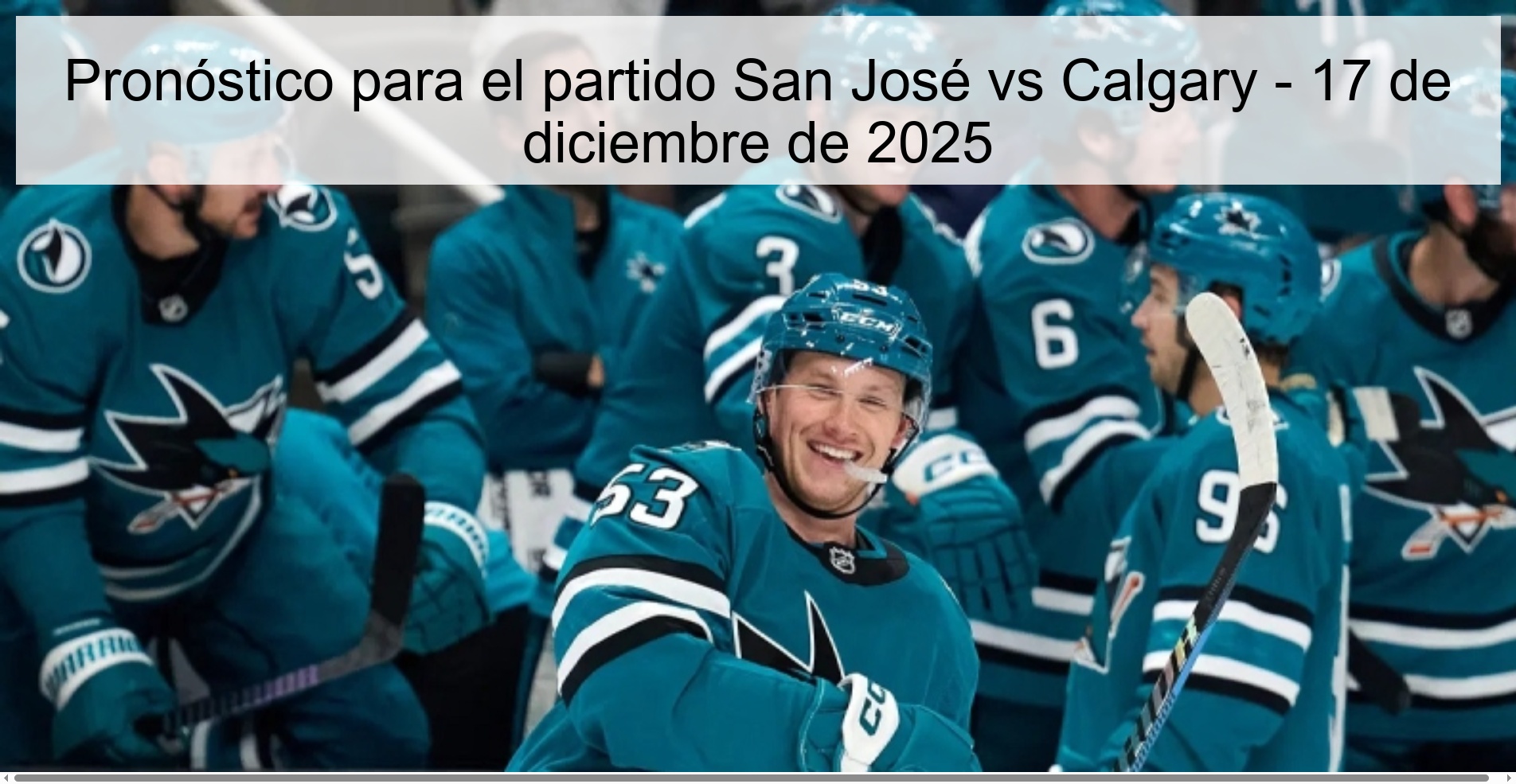 Pronóstico para el partido San José vs Calgary - 17 de diciembre de 2025