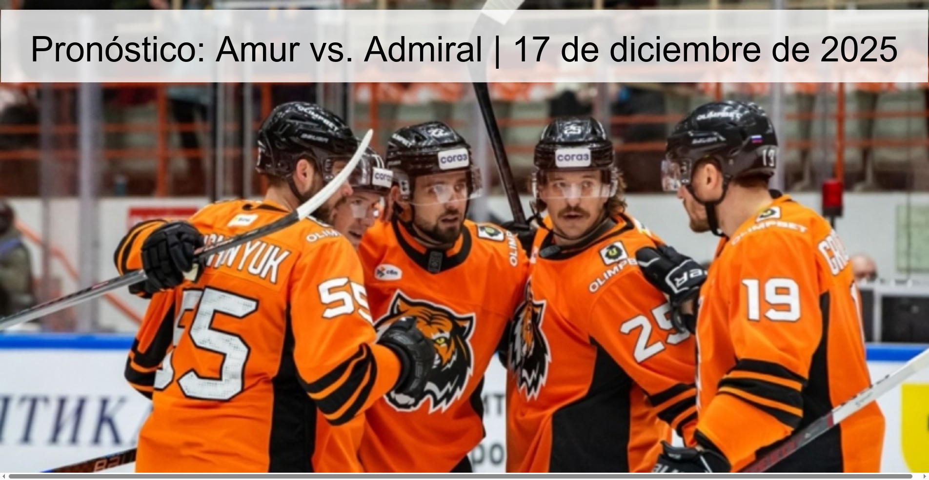 Pronóstico: Amur vs. Admiral | 17 de diciembre de 2025