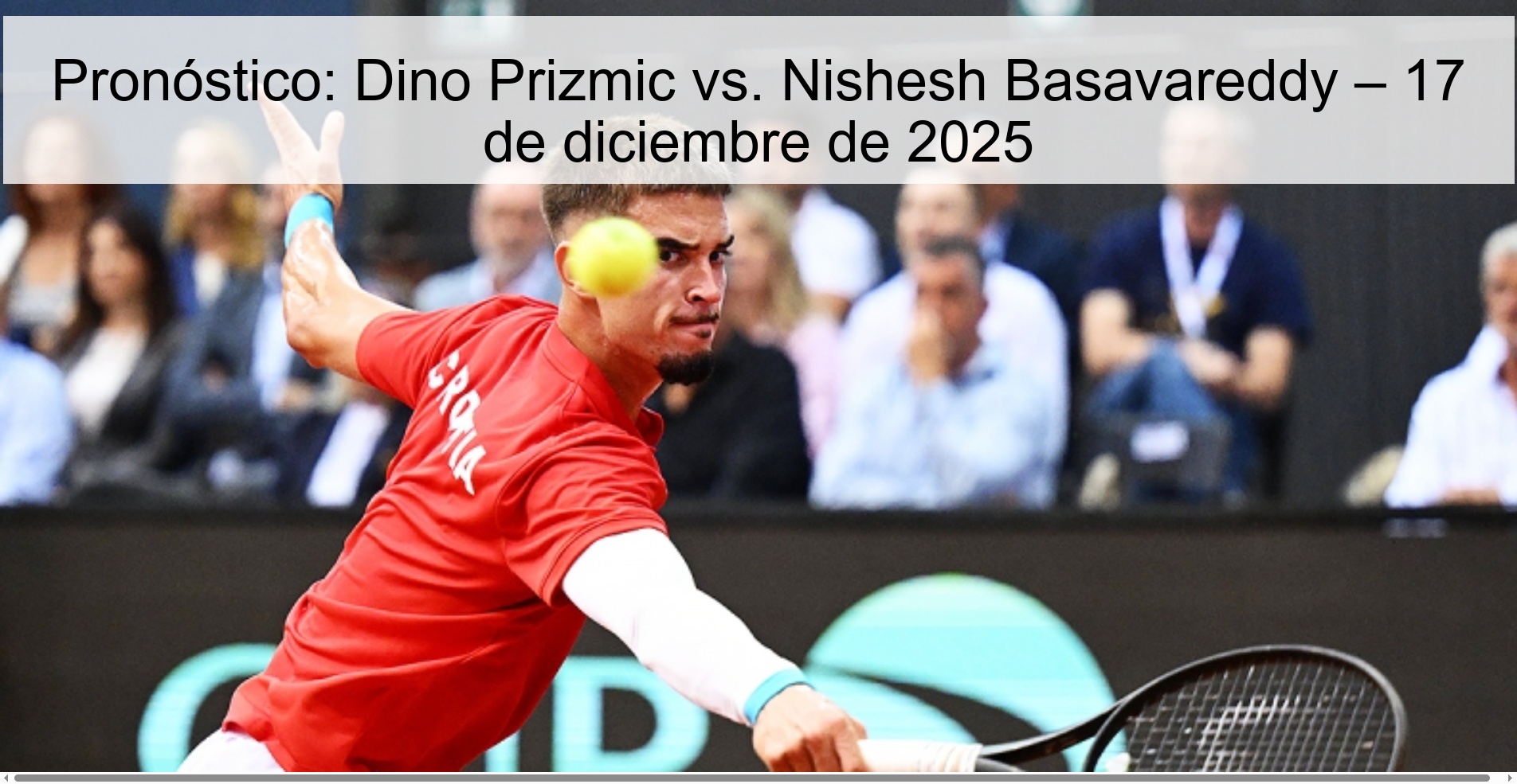 Pronóstico: Dino Prizmic vs. Nishesh Basavareddy – 17 de diciembre de 2025