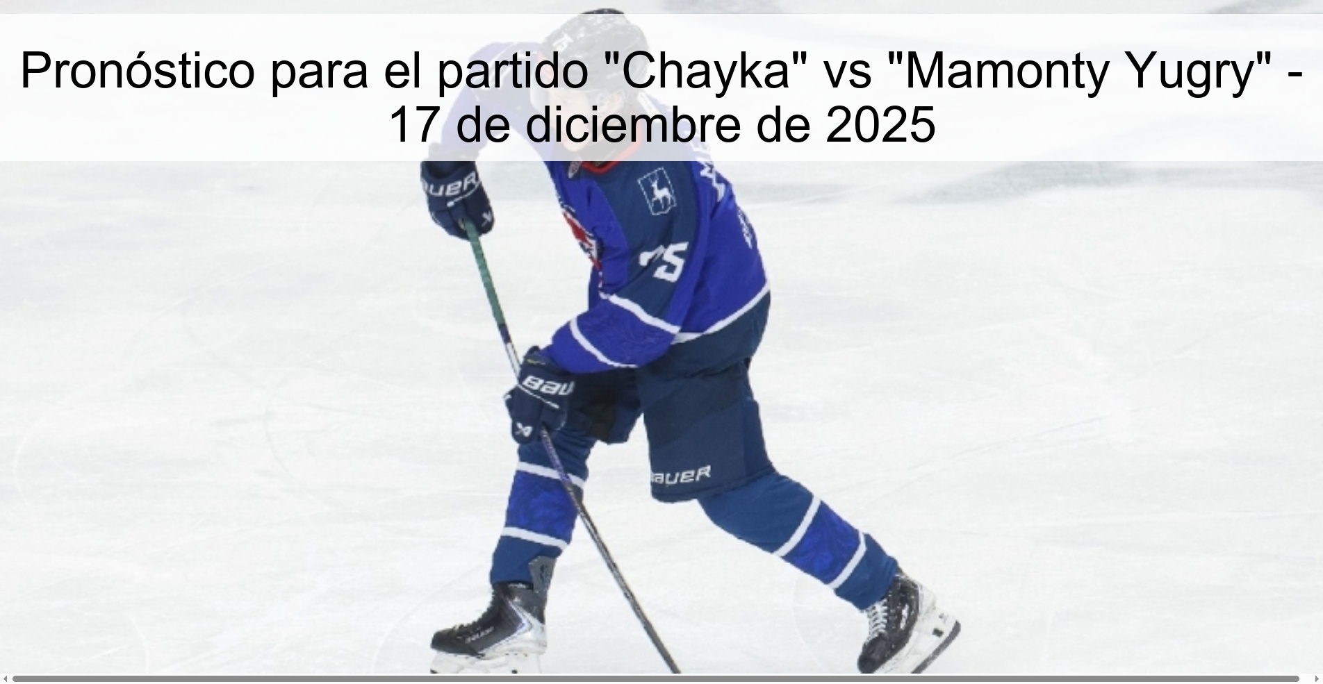 Pronóstico para el partido 