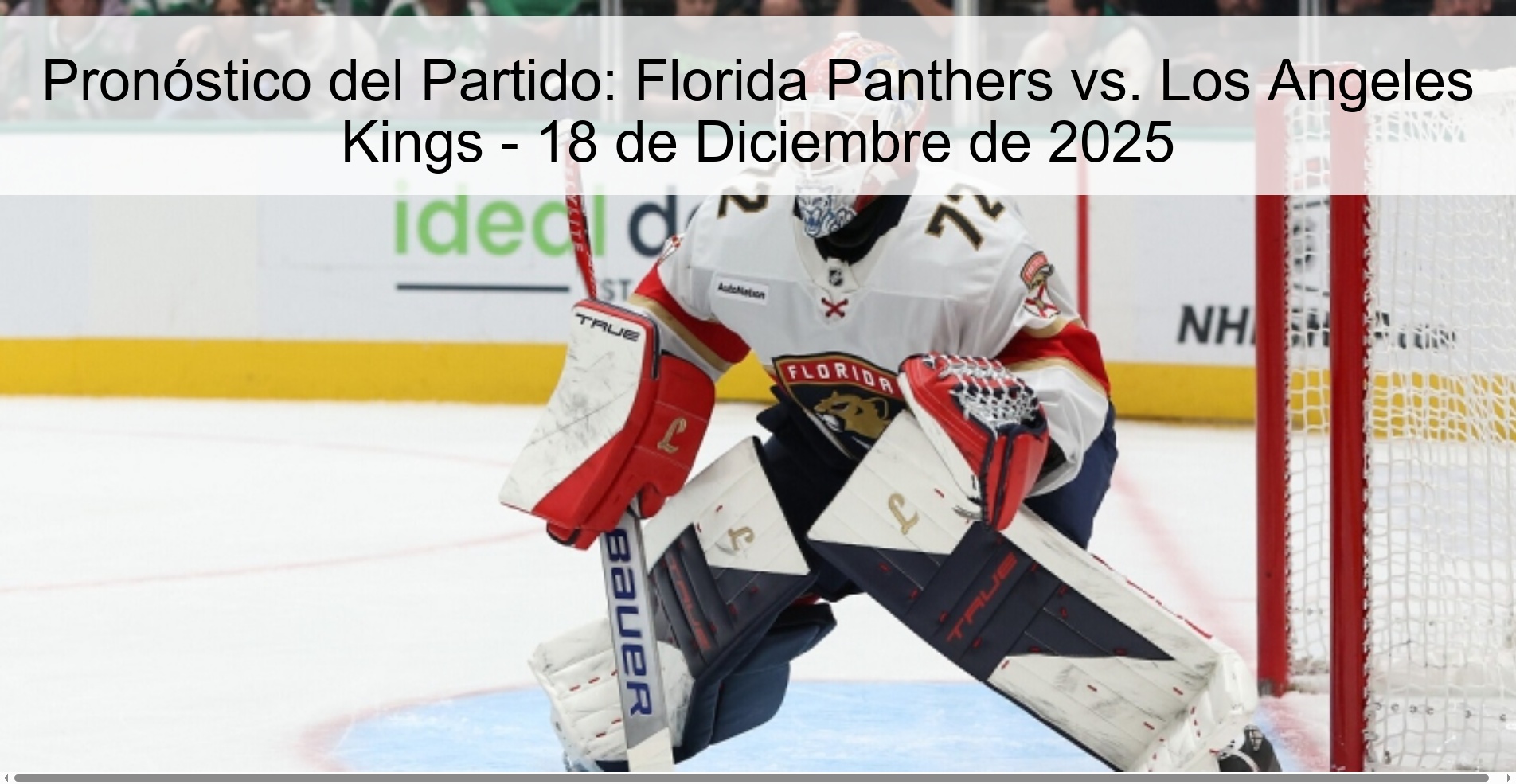 Pronóstico del Partido: Florida Panthers vs. Los Angeles Kings - 18 de Diciembre de 2025