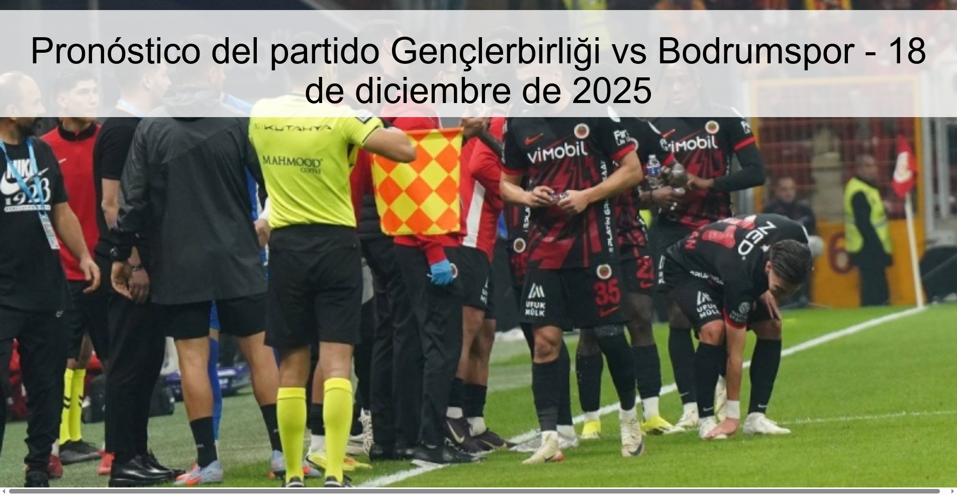 Pronóstico del partido Gençlerbirliği vs Bodrumspor - 18 de diciembre de 2025