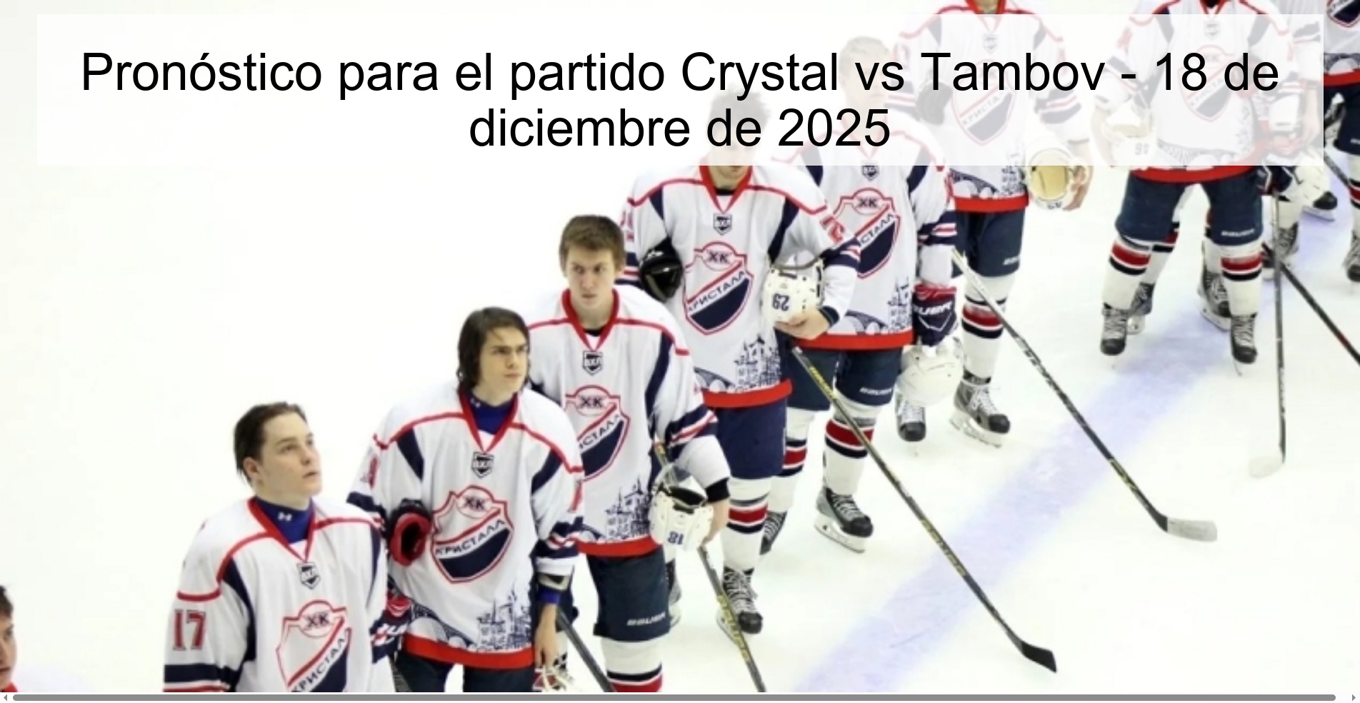 Pronóstico para el partido Crystal vs Tambov - 18 de diciembre de 2025