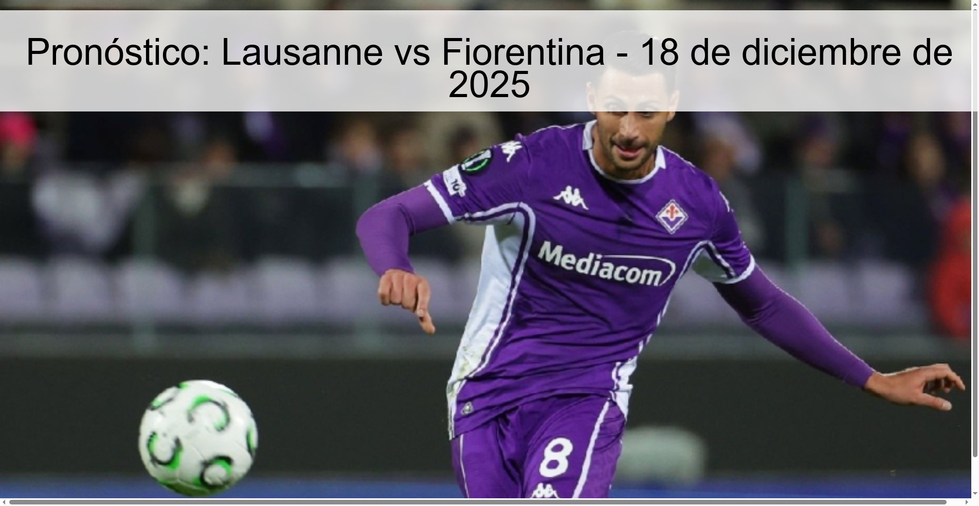 Pronóstico: Lausanne vs Fiorentina - 18 de diciembre de 2025