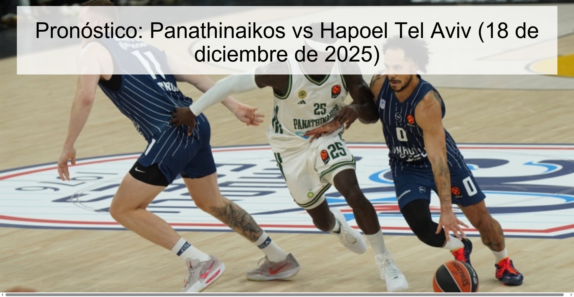 Pronóstico: Panathinaikos vs Hapoel Tel Aviv (18 de diciembre de 2025)