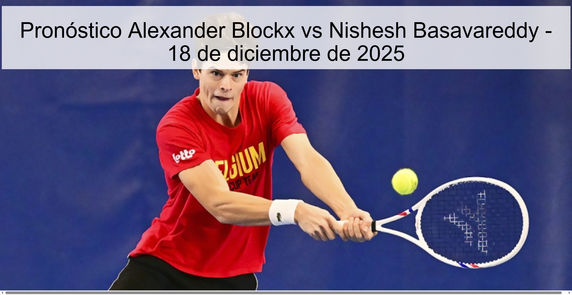 Pronóstico Alexander Blockx vs Nishesh Basavareddy - 18 de diciembre de 2025