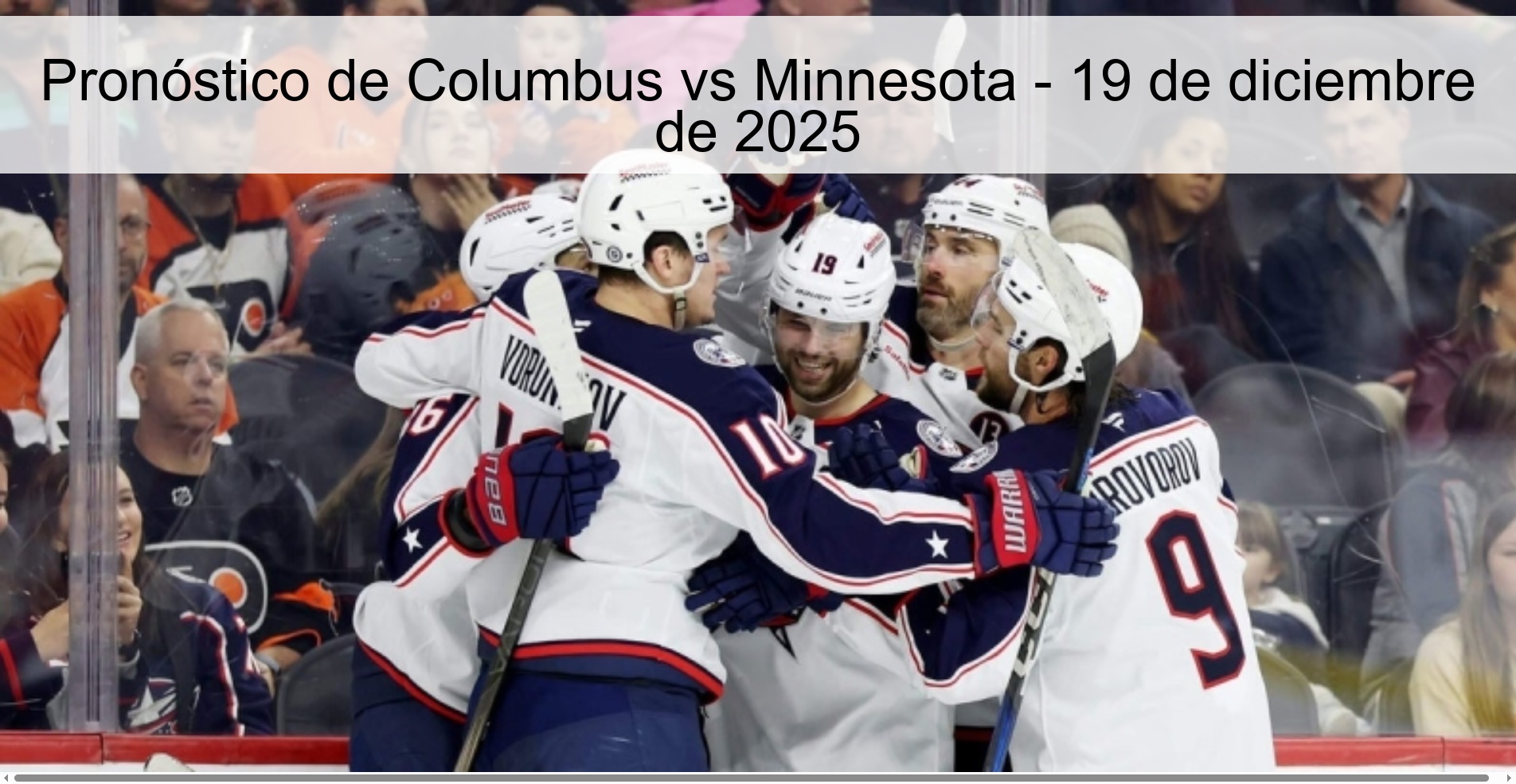 Pronóstico de Columbus vs Minnesota - 19 de diciembre de 2025
