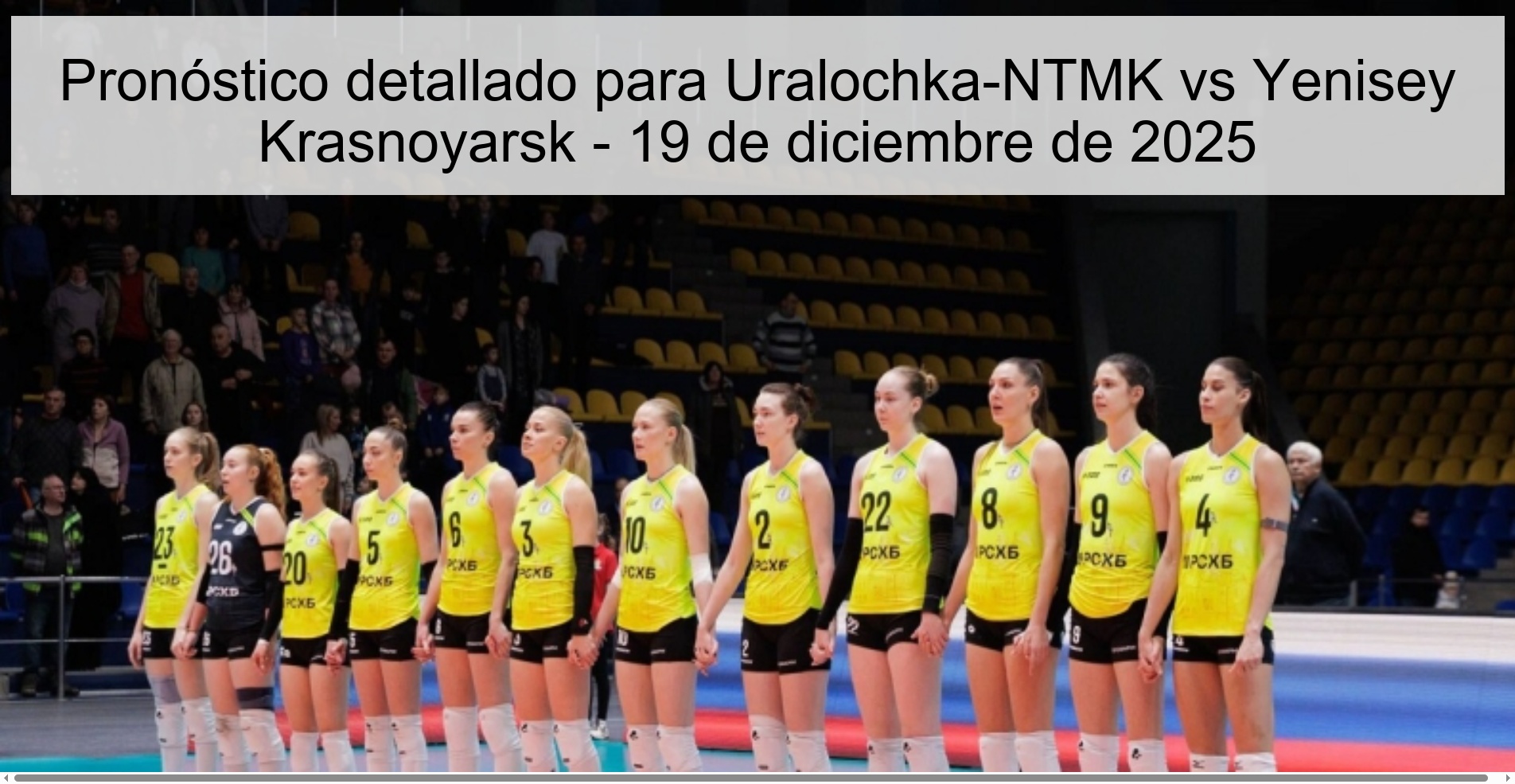 Pronóstico detallado para Uralochka-NTMK vs Yenisey Krasnoyarsk - 19 de diciembre de 2025