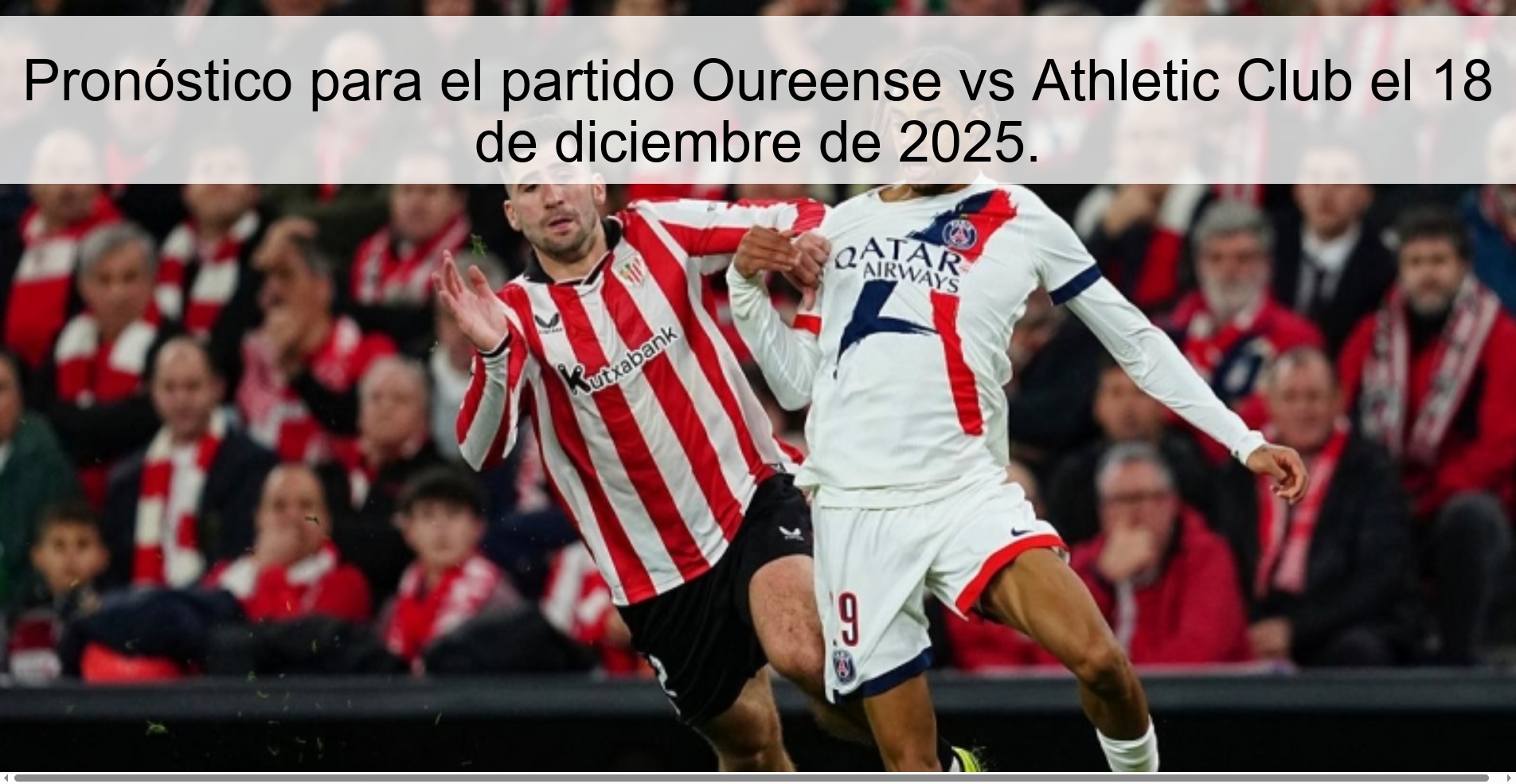 Pronóstico para el partido Oureense vs Athletic Club el 18 de diciembre de 2025.