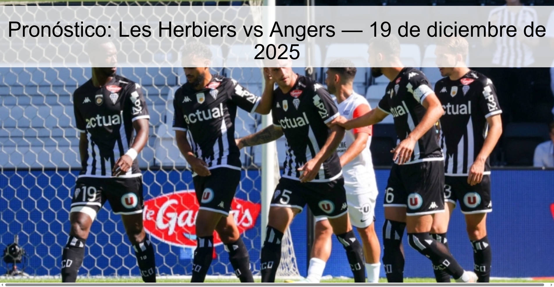 Pronóstico: Les Herbiers vs Angers — 19 de diciembre de 2025
