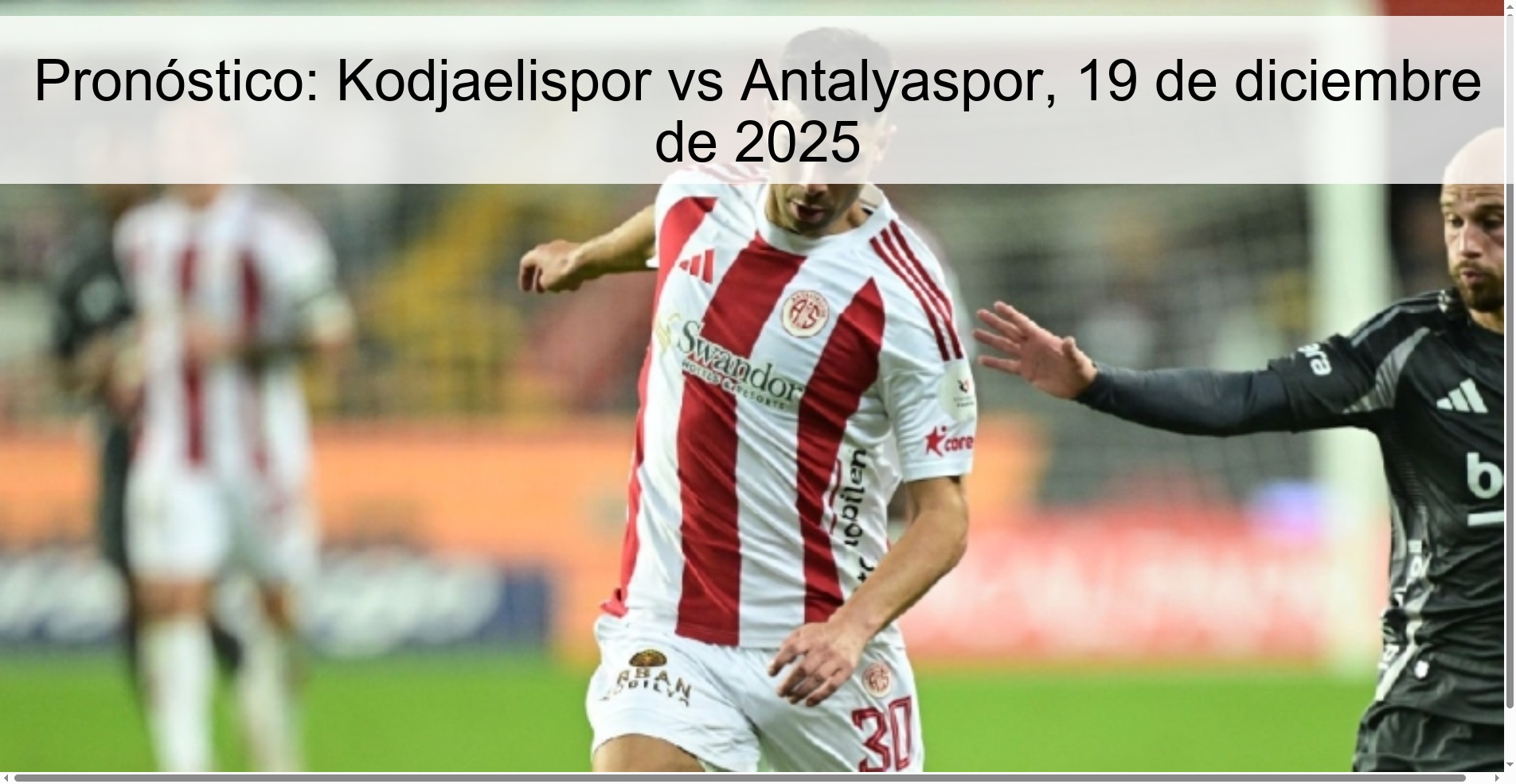 Pronóstico: Kodjaelispor vs Antalyaspor, 19 de diciembre de 2025