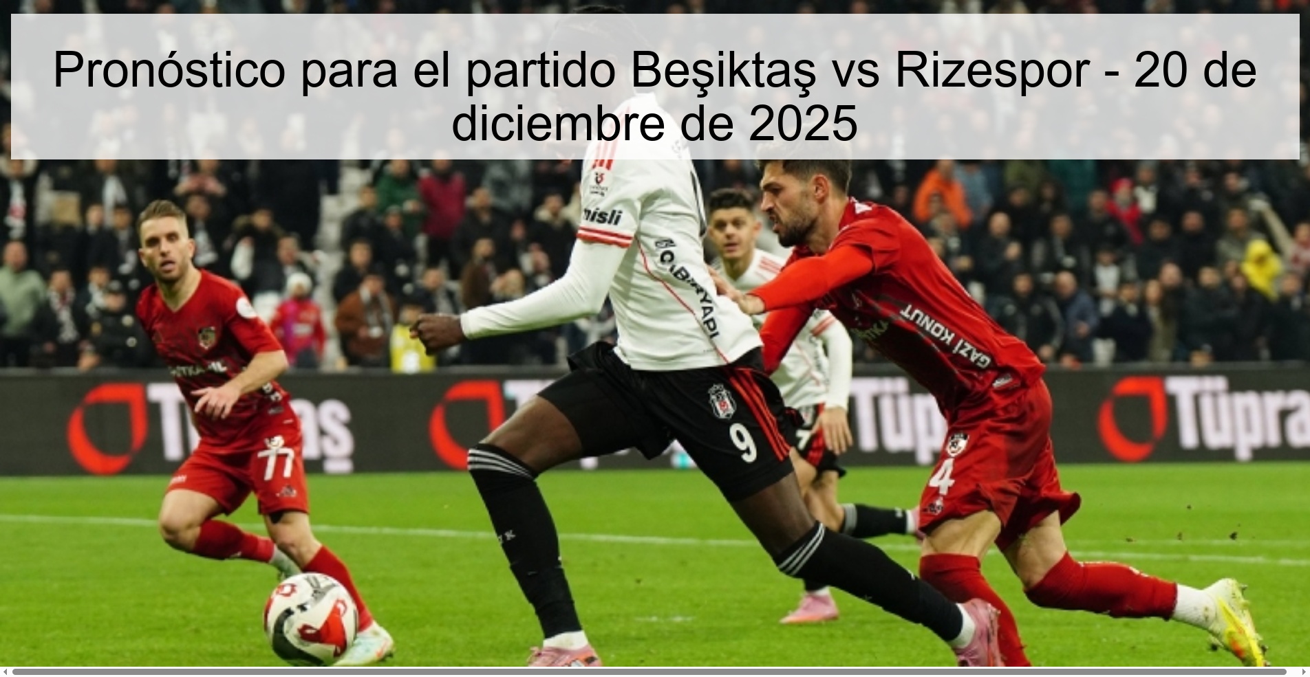 Pronóstico para el partido Beşiktaş vs Rizespor - 20 de diciembre de 2025