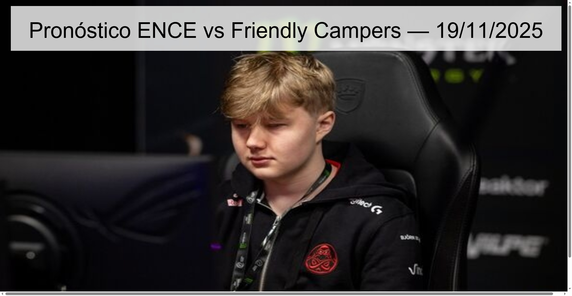 Pronóstico ENCE vs Friendly Campers — 19/11/2025