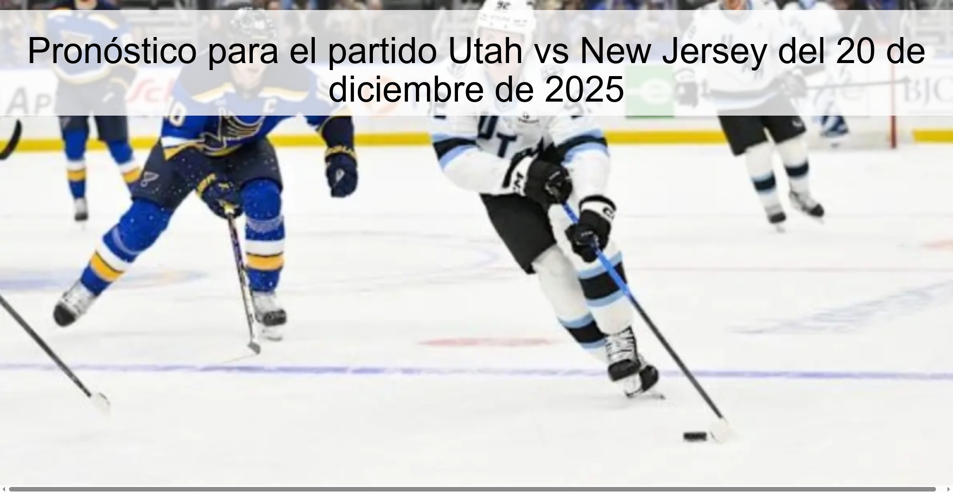 Pronóstico para el partido Utah vs New Jersey del 20 de diciembre de 2025