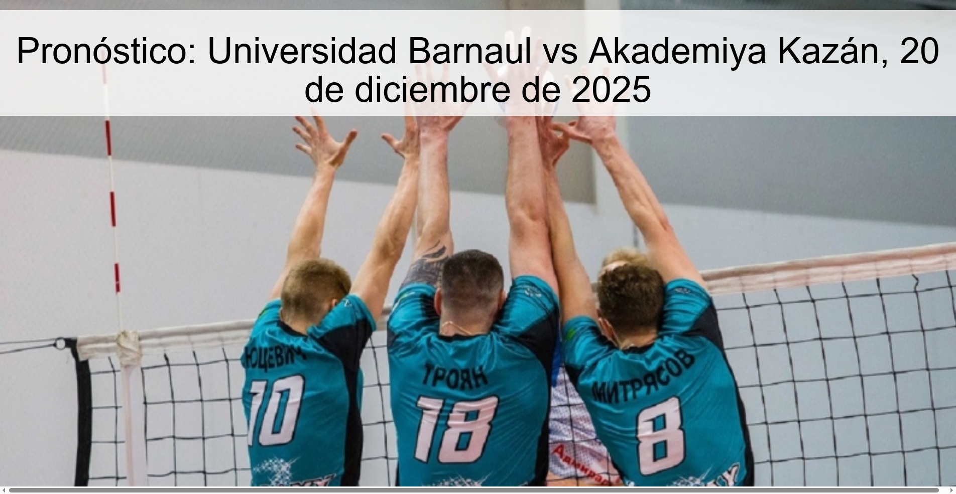 Pronóstico: Universidad Barnaul vs Akademiya Kazán, 20 de diciembre de 2025