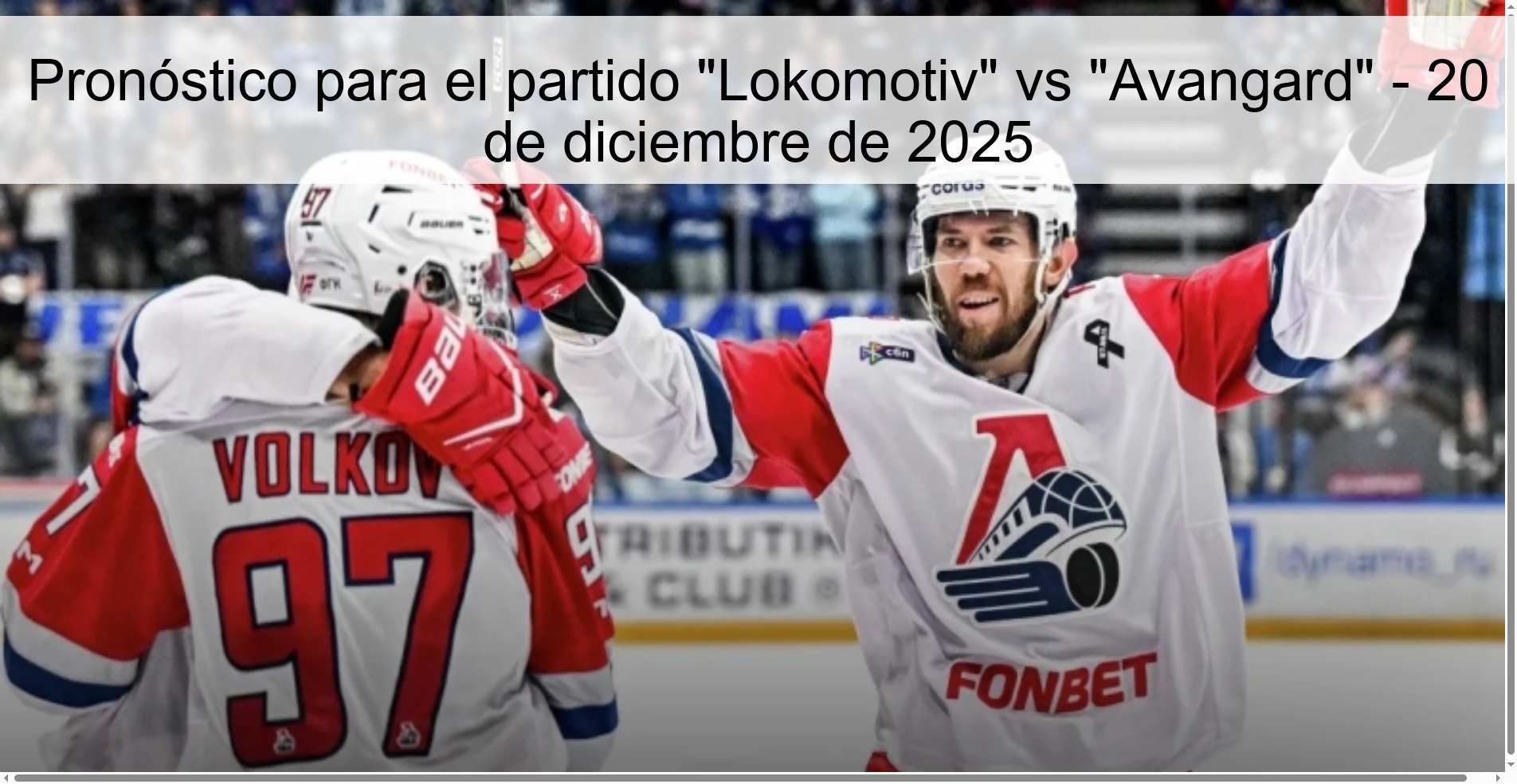 Pronóstico para el partido 