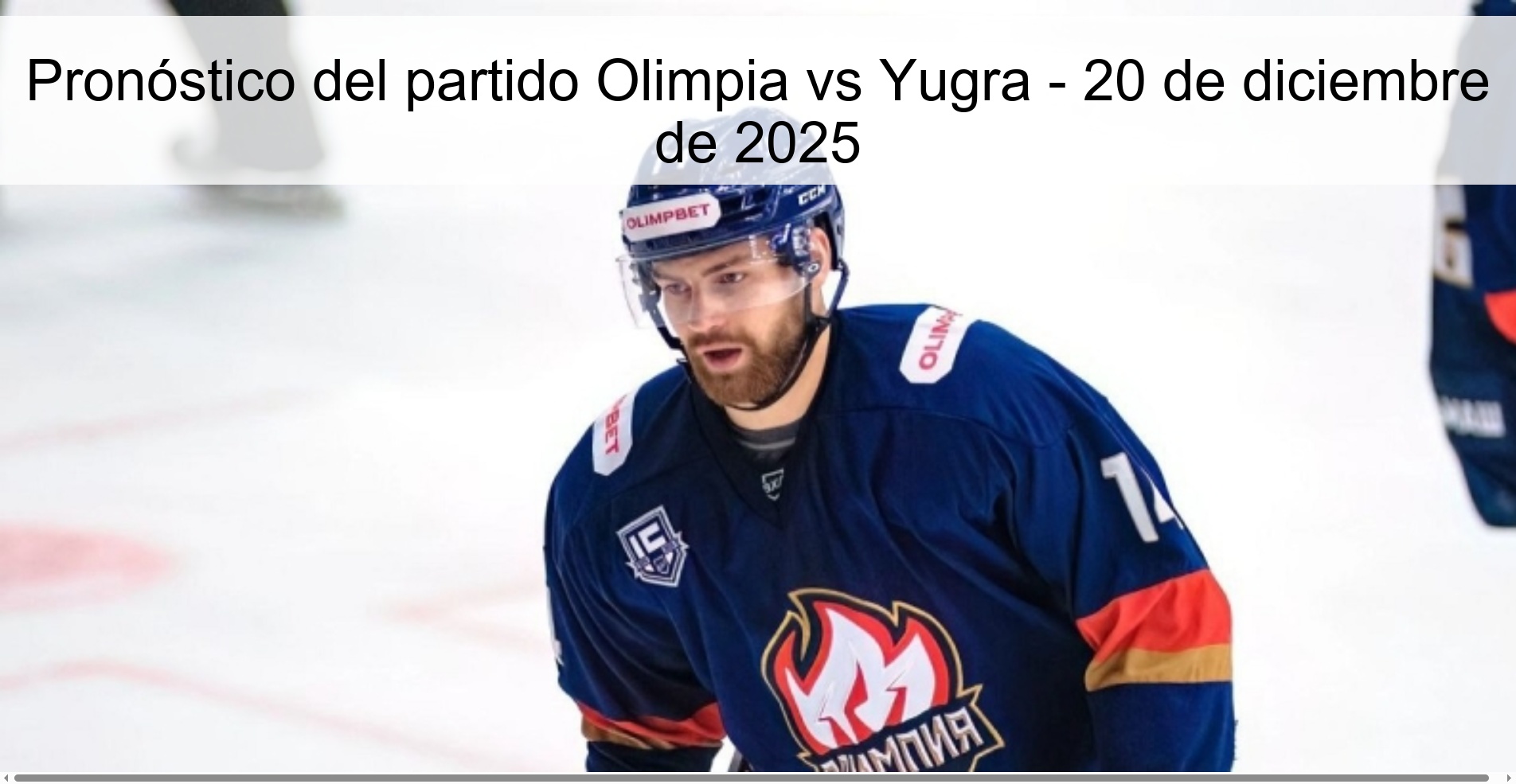 Pronóstico del partido Olimpia vs Yugra - 20 de diciembre de 2025