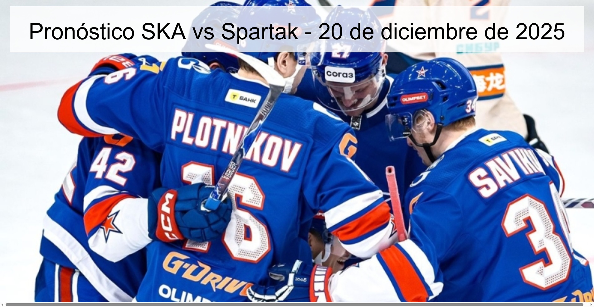 Pronóstico SKA vs Spartak - 20 de diciembre de 2025