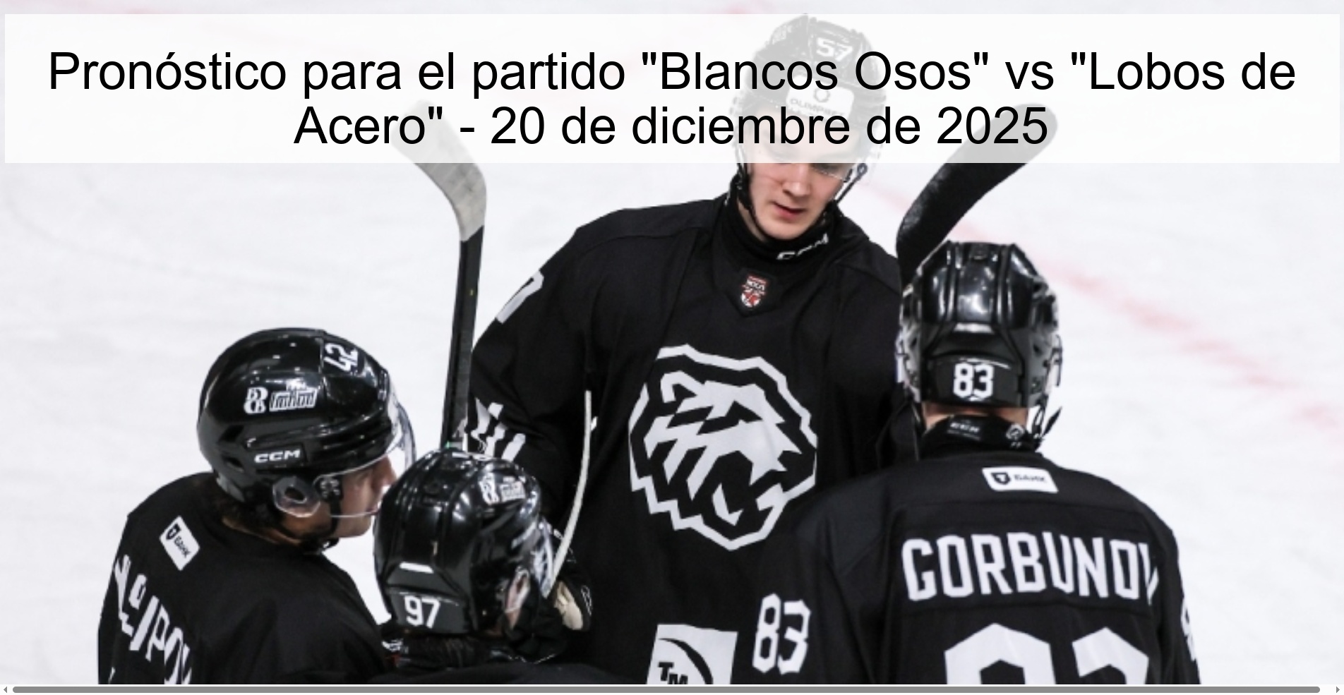 Pronóstico para el partido 