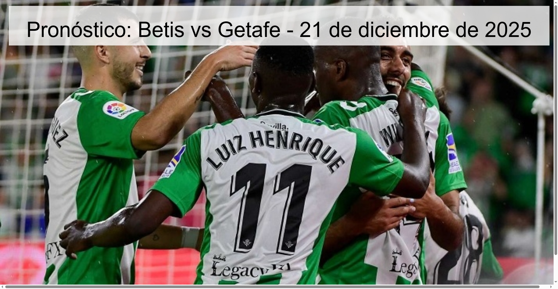 Pronóstico: Betis vs Getafe – 21 de diciembre de 2025