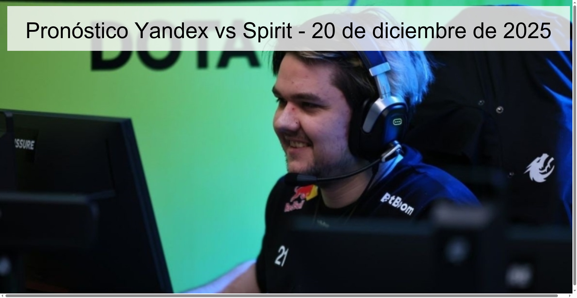 Pronóstico Yandex vs Spirit - 20 de diciembre de 2025