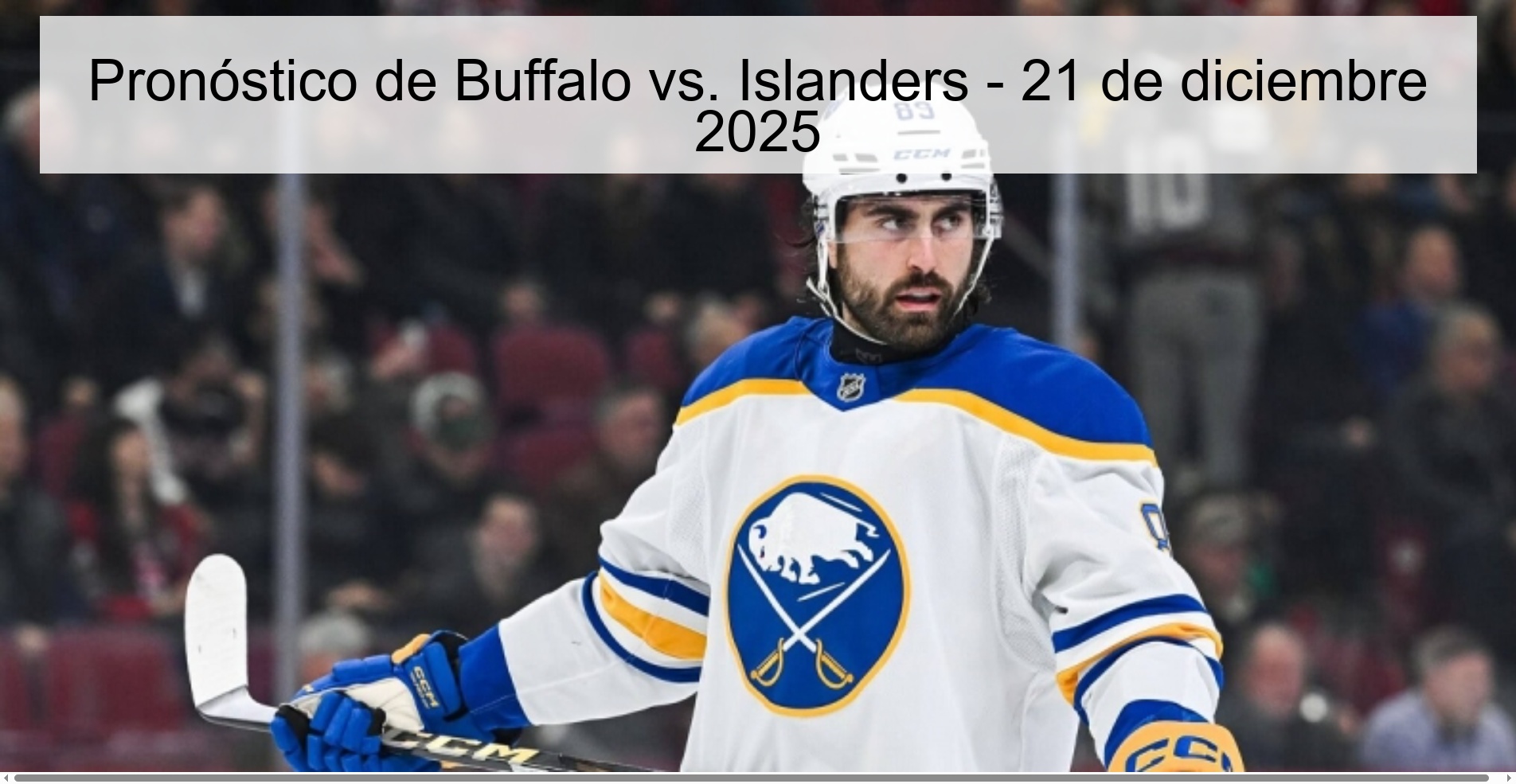 Pronóstico de Buffalo vs. Islanders – 21 de diciembre 2025