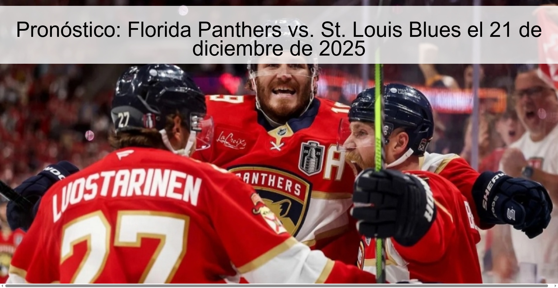 Pronóstico: Florida Panthers vs. St. Louis Blues el 21 de diciembre de 2025