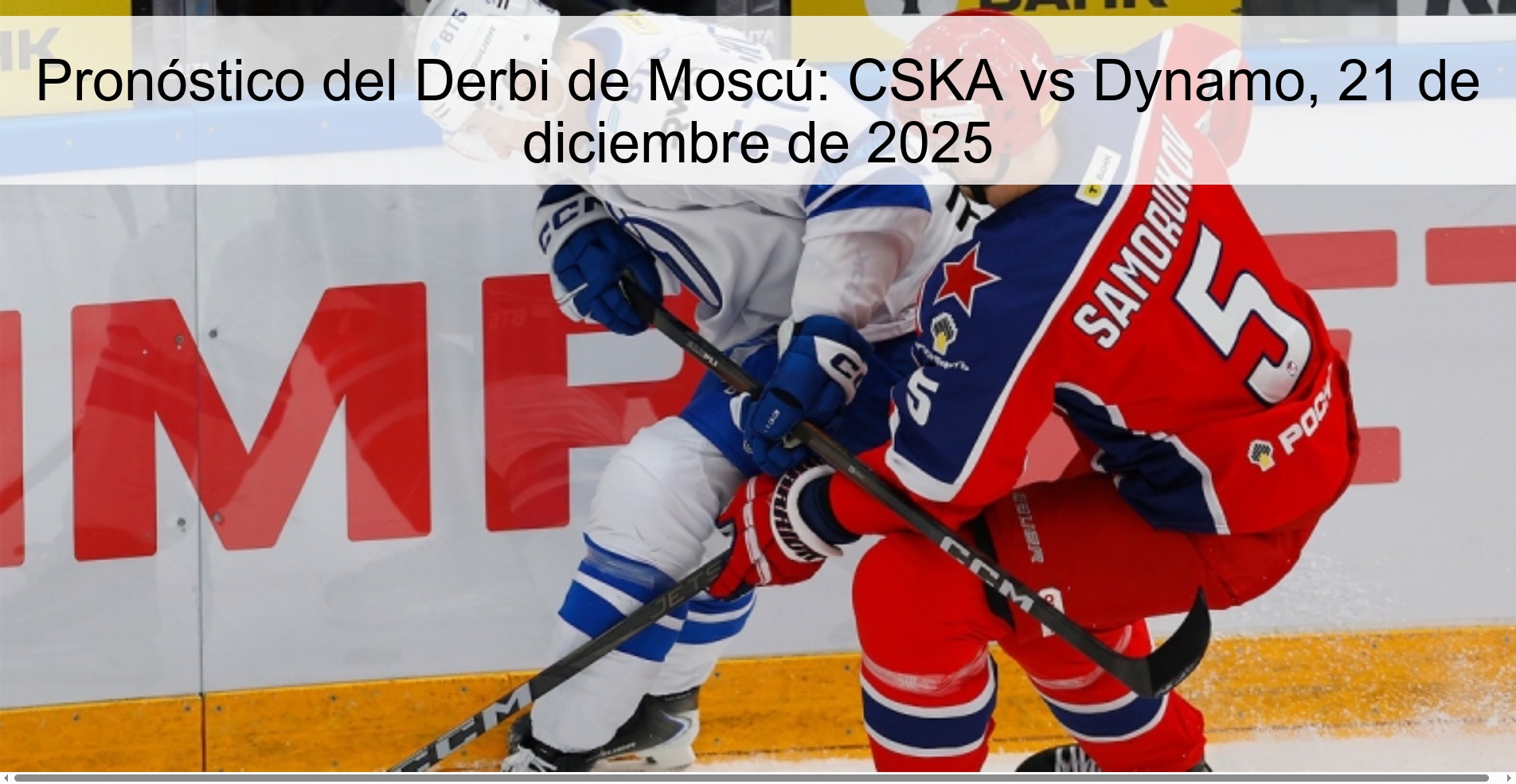 Pronóstico del Derbi de Moscú: CSKA vs Dynamo, 21 de diciembre de 2025