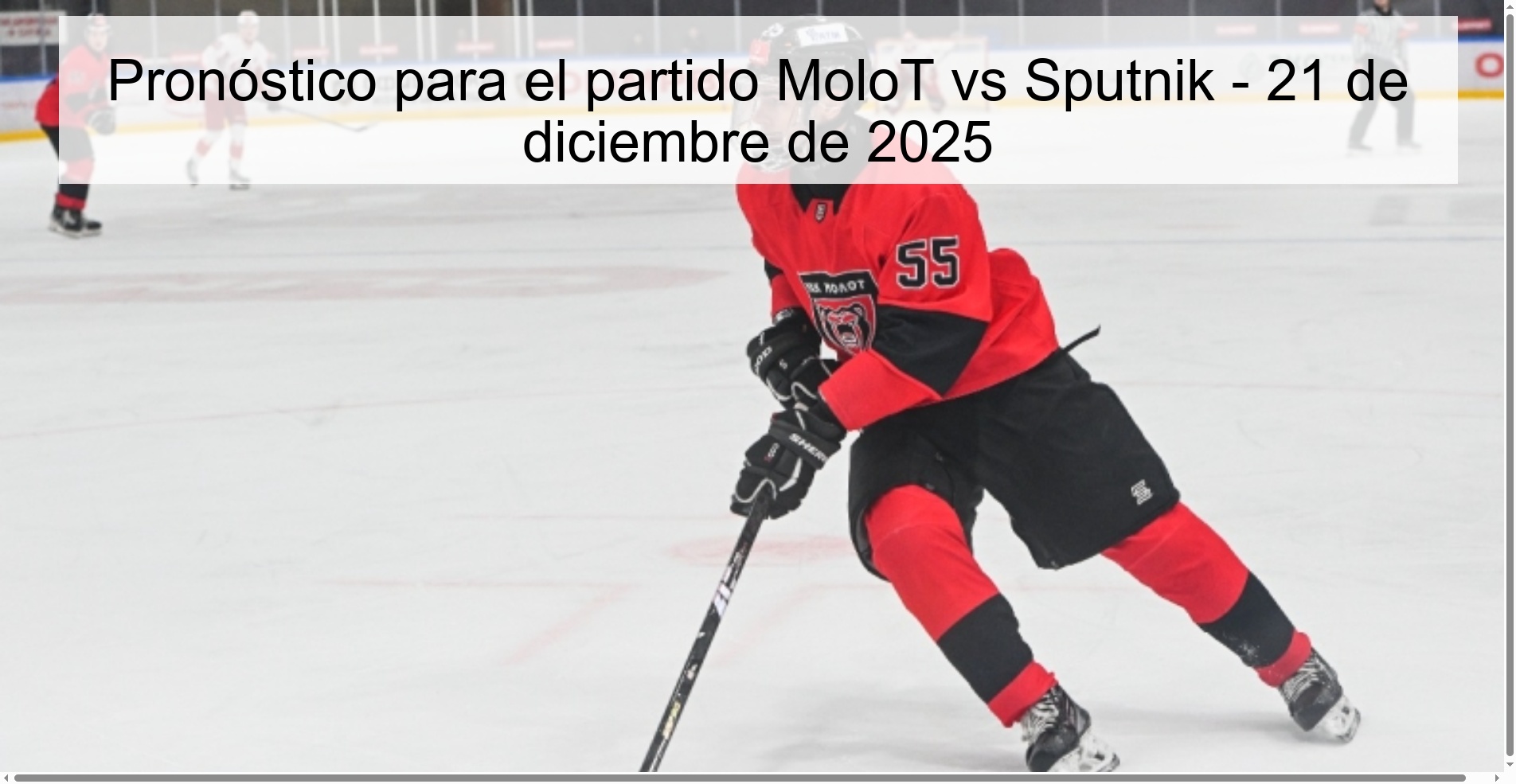 Pronóstico para el partido MoloT vs Sputnik – 21 de diciembre de 2025