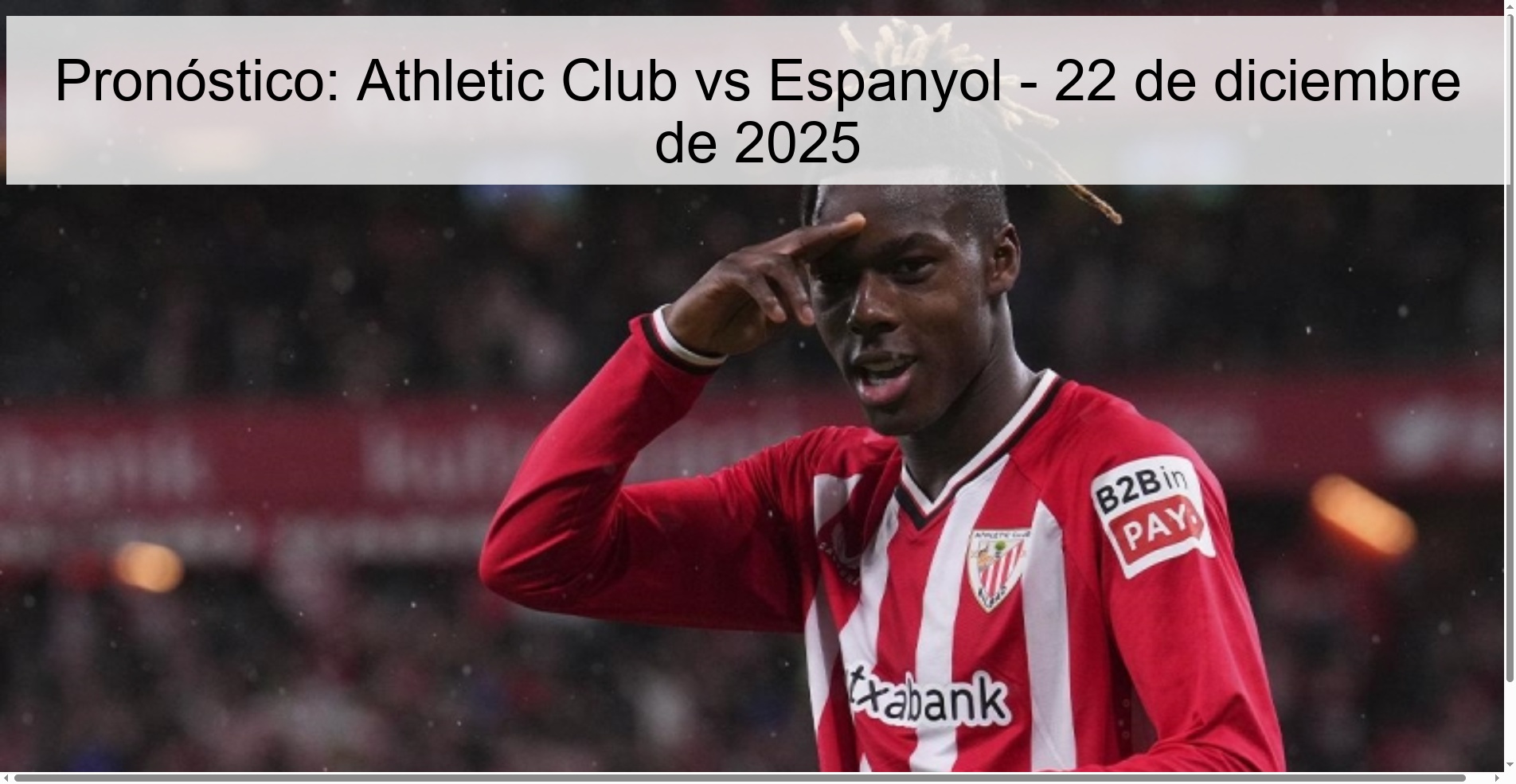 Pronóstico: Athletic Club vs Espanyol - 22 de diciembre de 2025